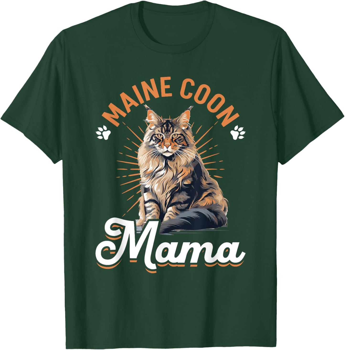 Maine Coon Cat Breed Pet - Maine Coon Mama T-Shirt - T-Shirt | Forest