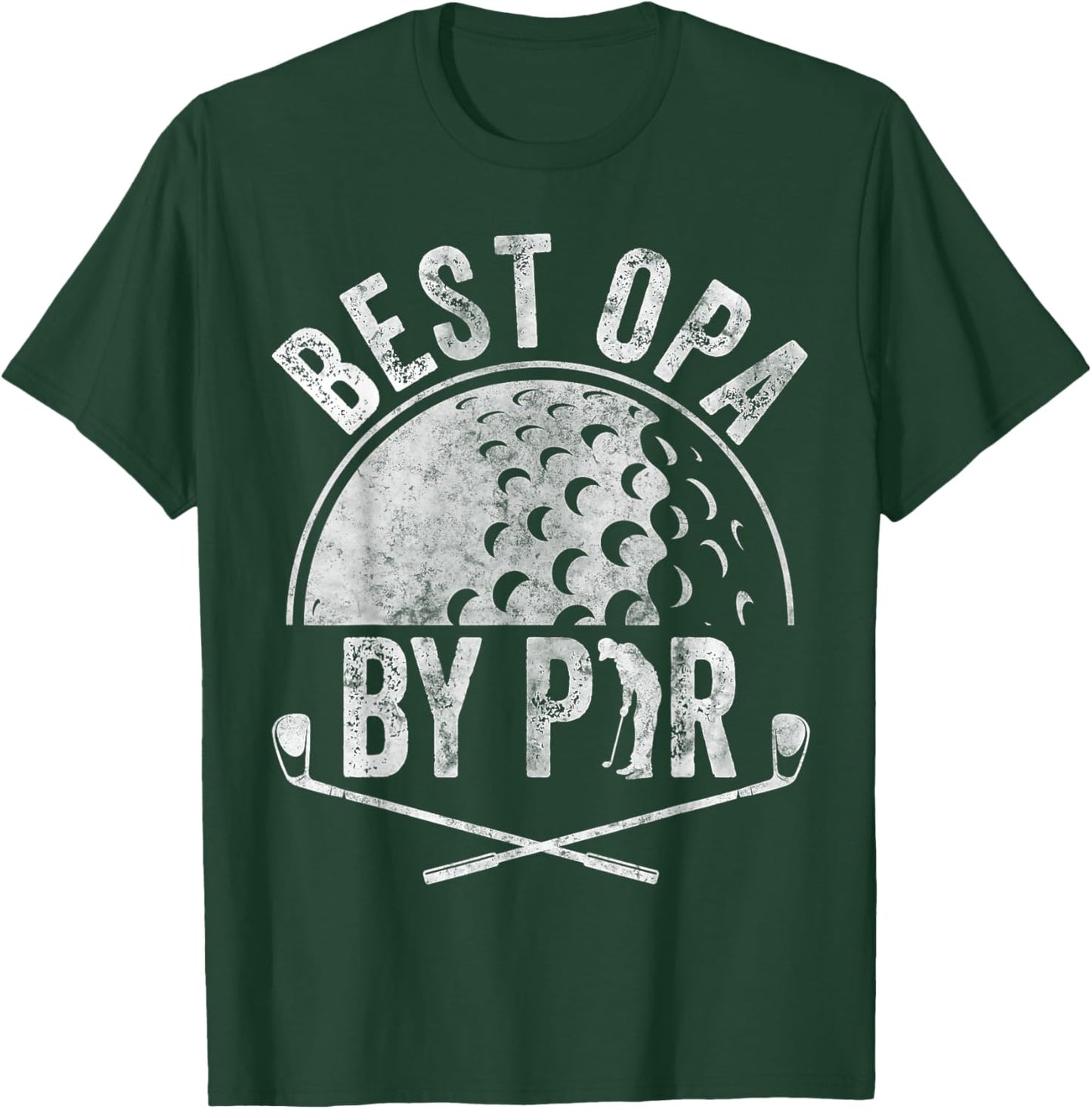 Golf Lover Sports Father's Day Golfer Best Opa By Par T-Shirt - T-Shirt | Forest