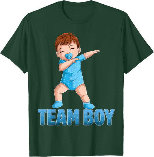 Gender Reveal Party Team Boy Baby Announcement Women Men Small T-Shirt - T-Shirt | Forest