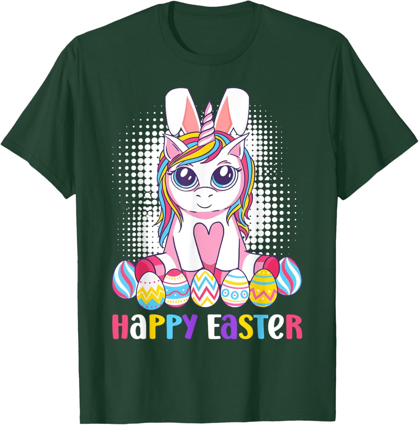 Easter Unicorn Shirt Bunny Boys Girls Kids Happy Easter T-Shirt - T-Shirt | Forest