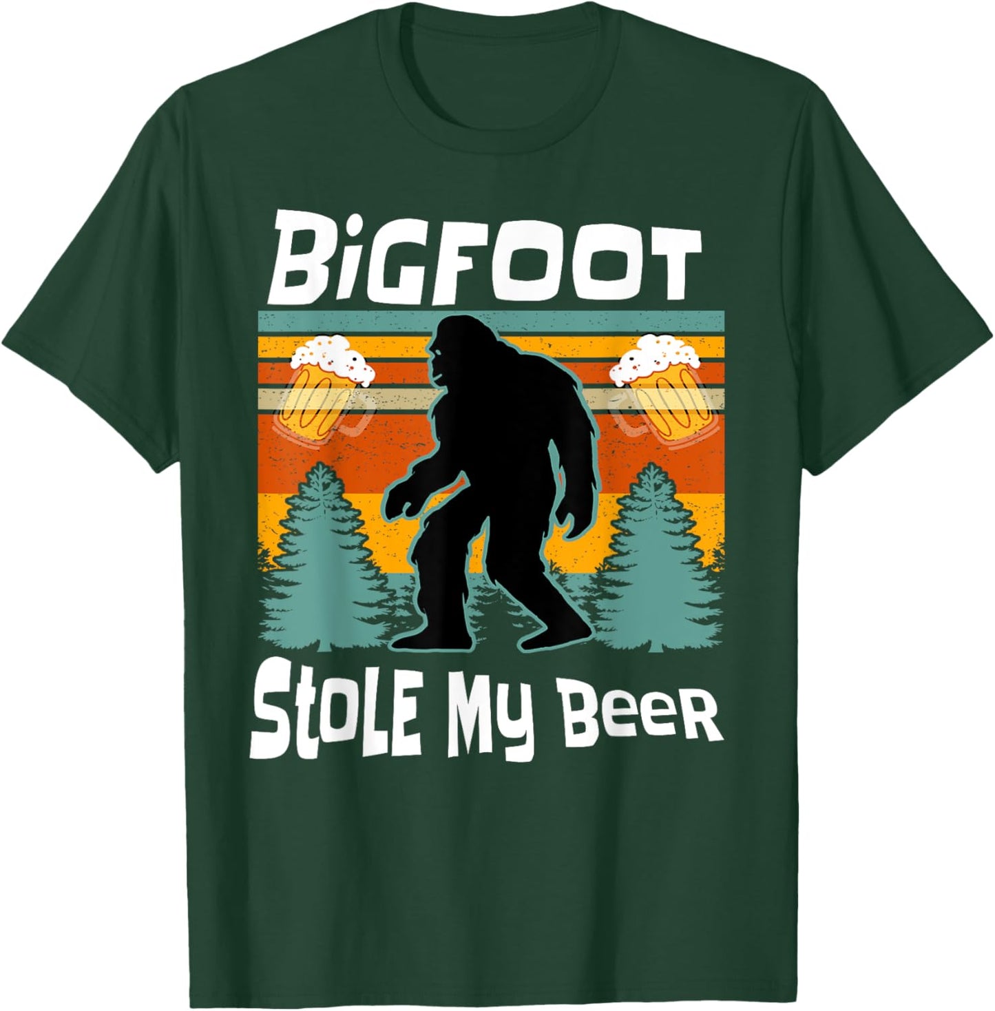 Bigfoot Stole My Beer Funny Yeti Yowi Sasquatch Drinking T-Shirt - T-Shirt | Forest