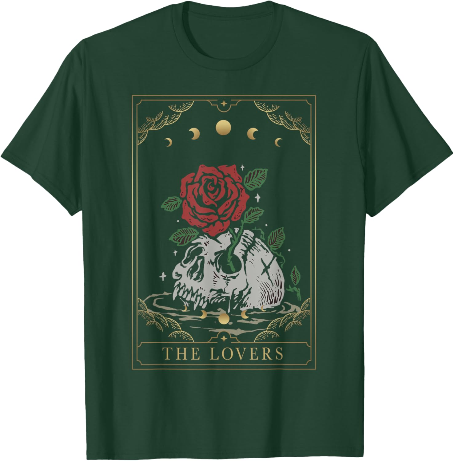 The Lovers Tarot Card Occult Goth Fortune Telling Tarot Card T-Shirt - T-Shirt | Forest