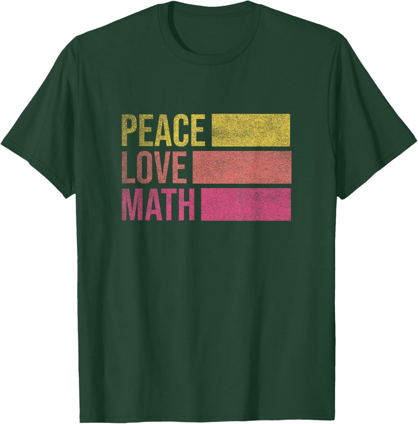 Cute Math Teacher Peace Love Math T-Shirt - T-Shirt | Forest
