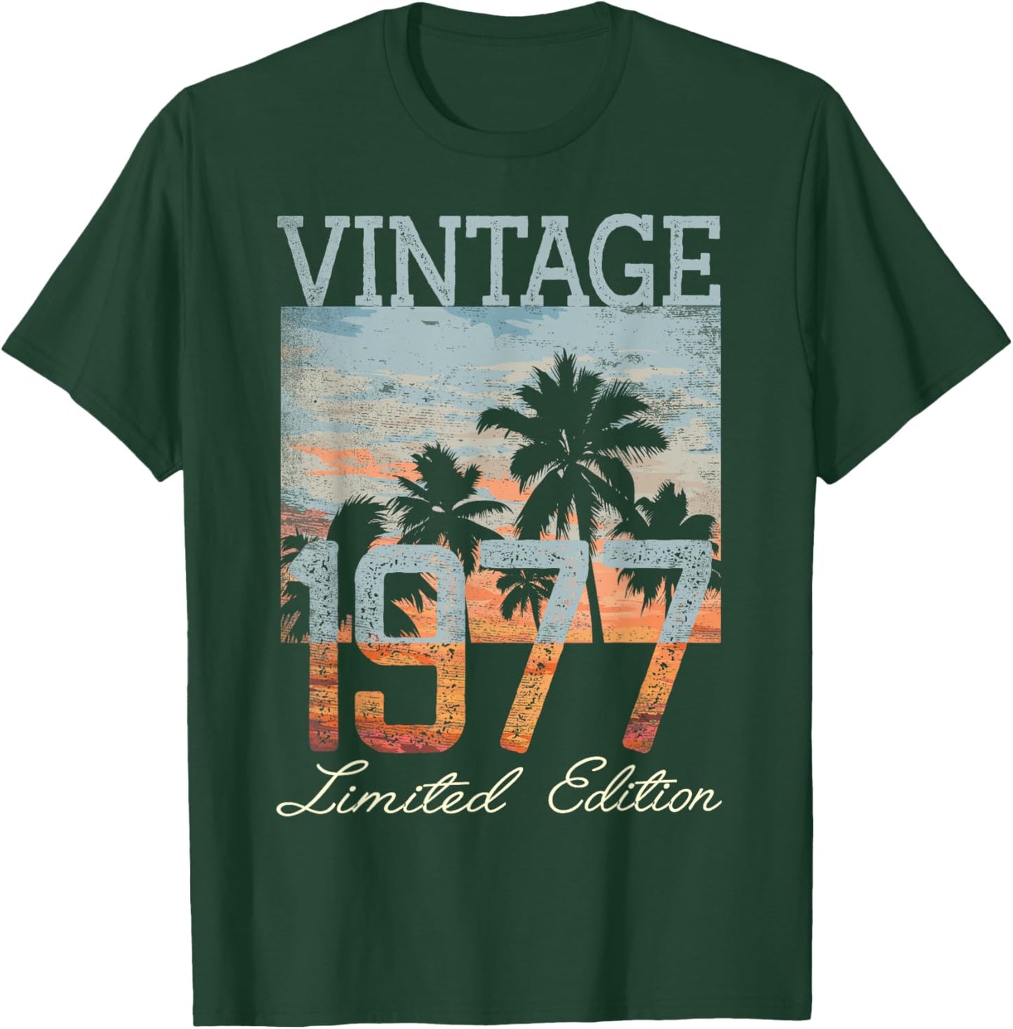 Vintage 1977 Limited Edition 48 Year Old Gifts 48th Birthday T-Shirt - T-Shirt | Forest