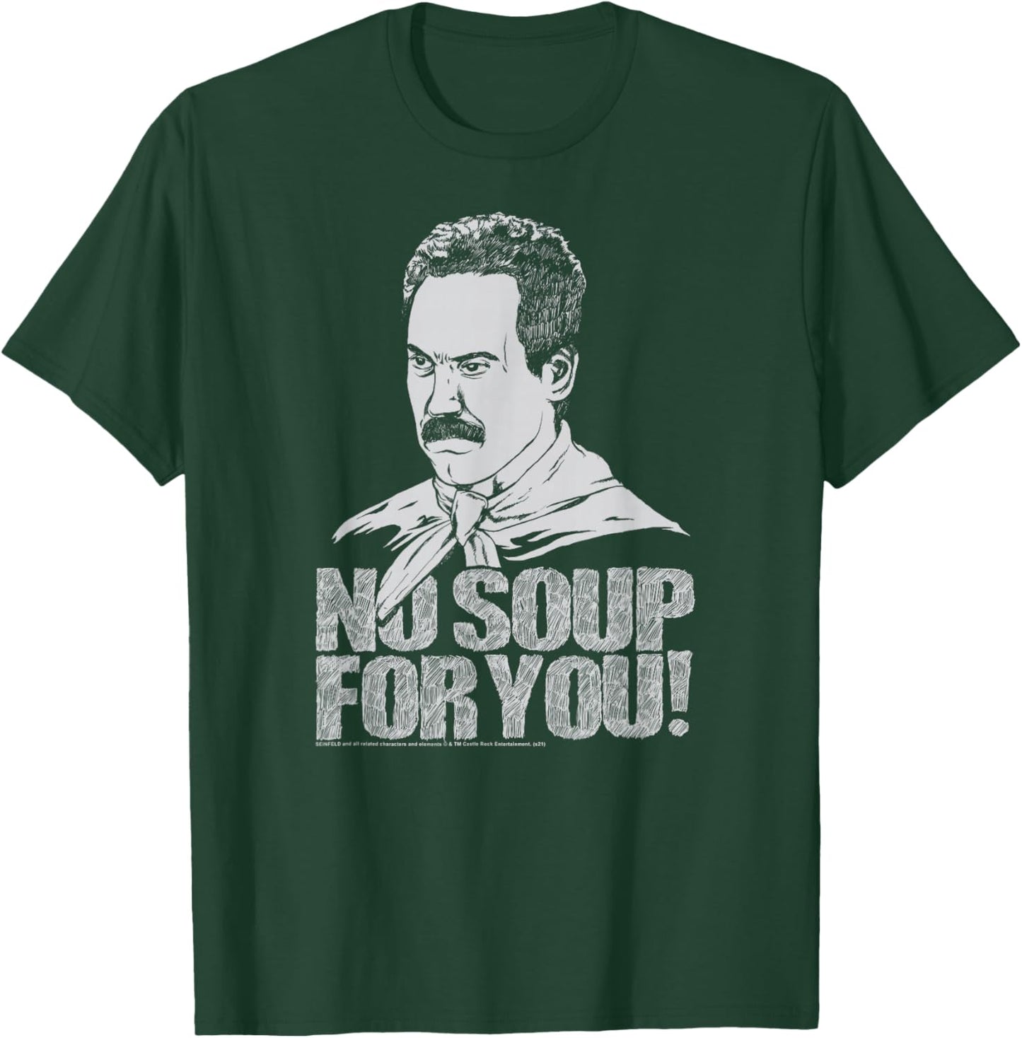 Seinfeld No Soup For You Portrait Retro 90's TV Sitcom T-Shirt - T-Shirt | Forest