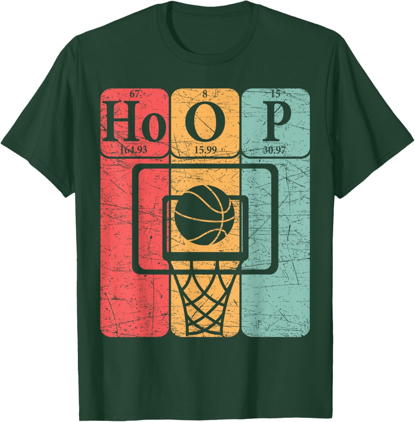 Basketball Periodic Table Elements Science Nerd Basketballer T-Shirt - T-Shirt | Forest