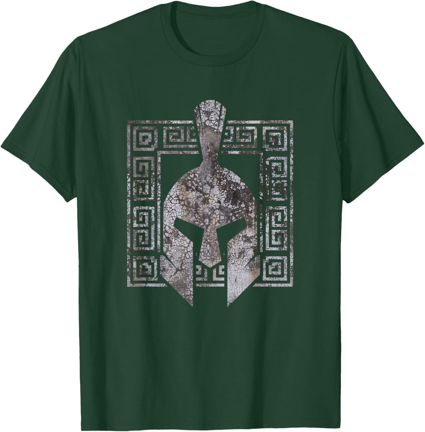 Spartan Warrior Helmet Ancient Greek Vintage T-Shirt - T-Shirt | Forest