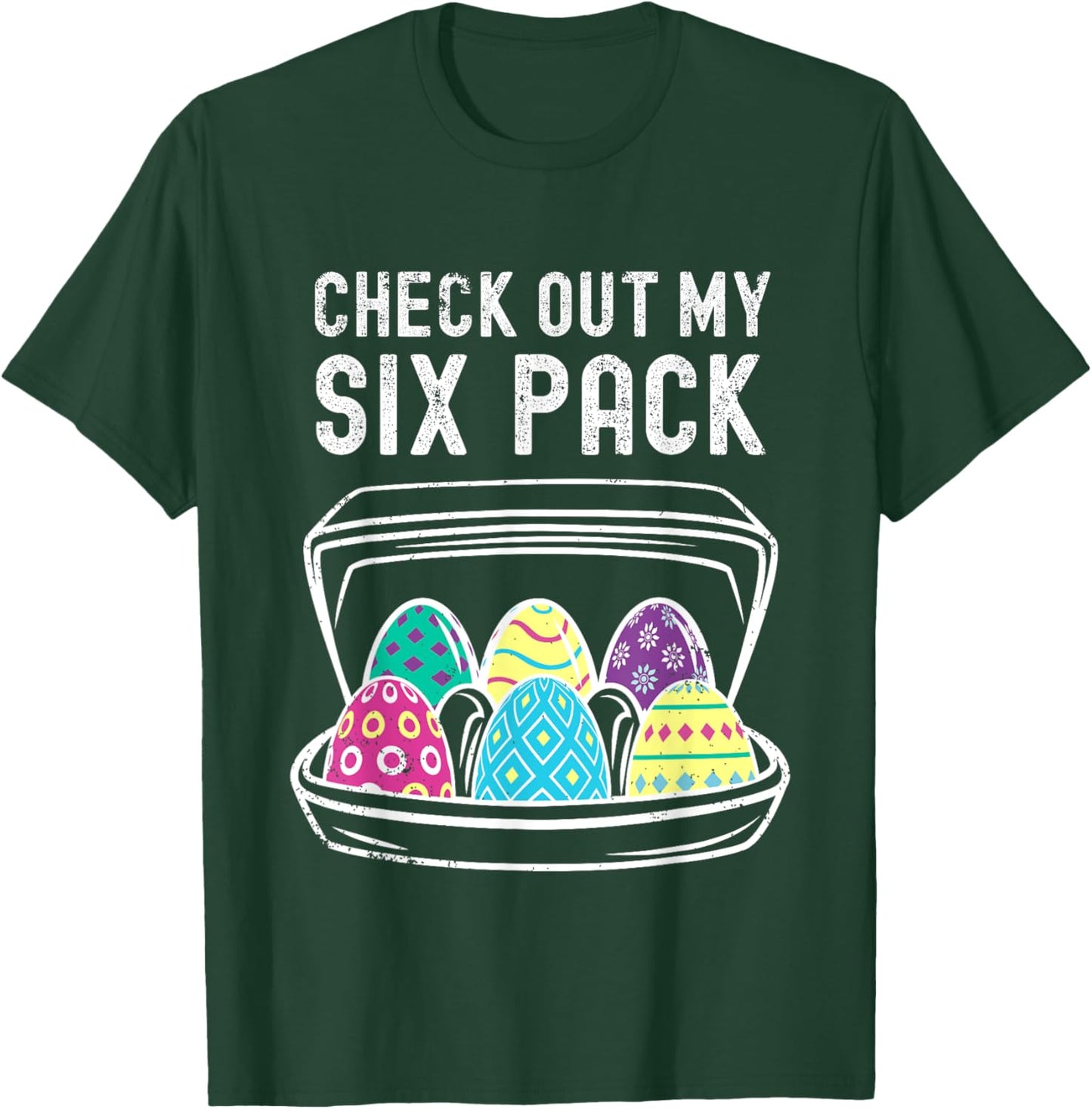 Funny Easter Egg Workout Check Out My Six Pack Abs Easter T-Shirt - T-Shirt | Forest