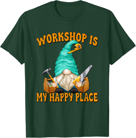 Woodworker Funny Saying Woodworking Gnome For Carpenters T-Shirt - T-Shirt | Forest