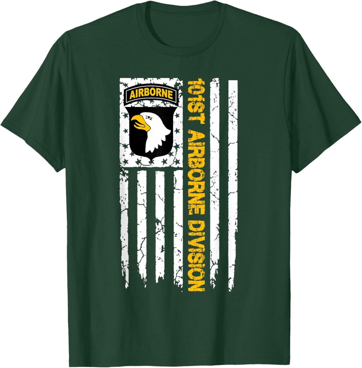 101st Airborne Division US Flag T-Shirt - T-Shirt | Forest