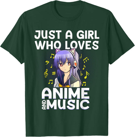 Anime Art Teen Girls Anime Merch Music Anime Lover Small T-Shirt - T-Shirt | Forest