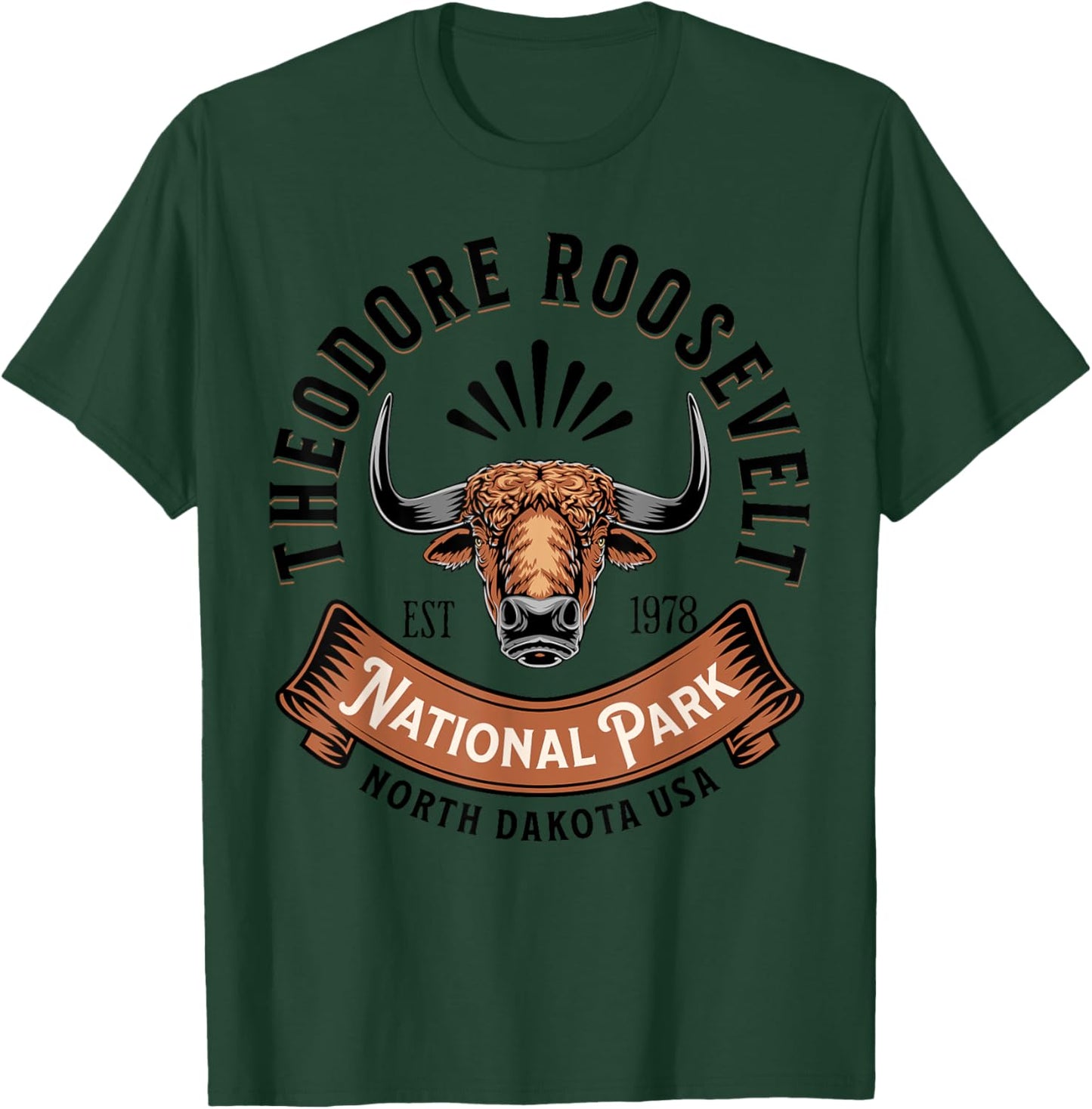 Theodore Roosevelt National Park North Dakota Buffalo Hike T-Shirt - T-Shirt | Forest