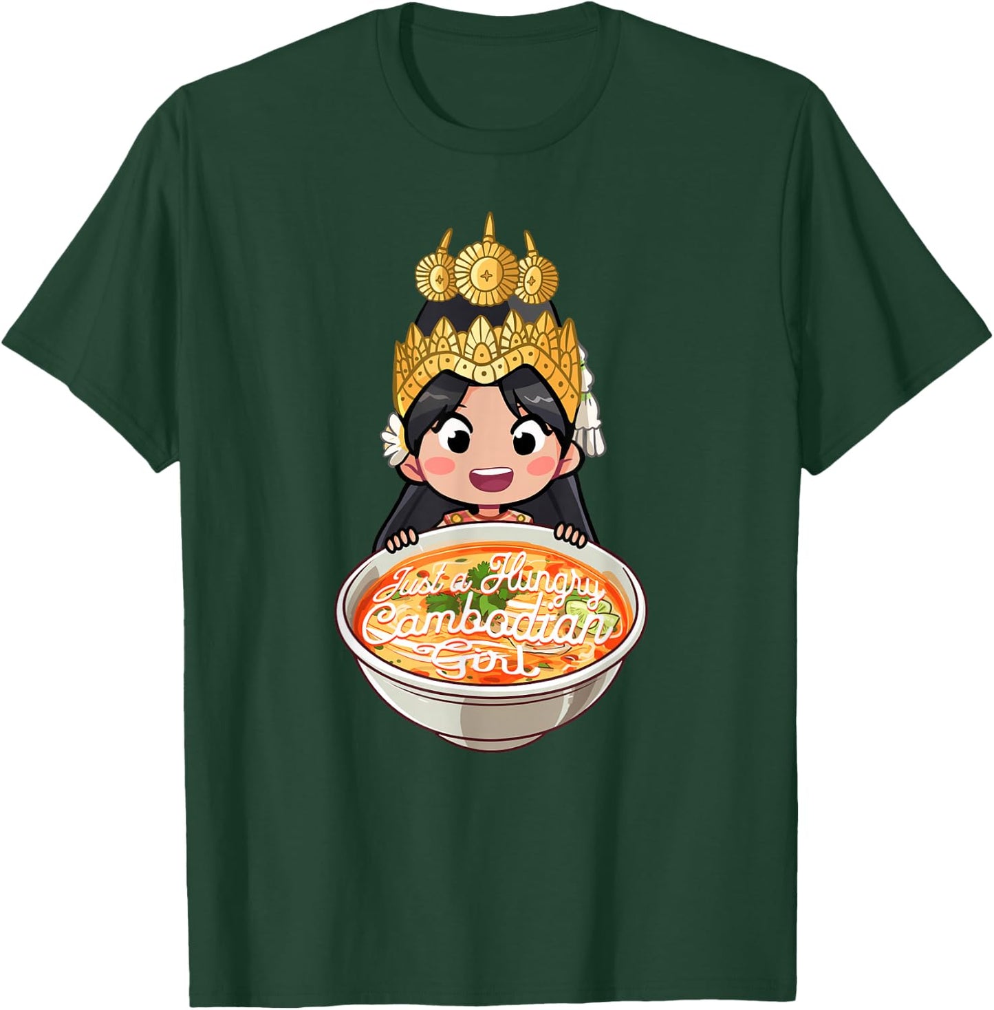 Cute Khmer Cambodian Apsara Dancer Reamker Design T-Shirt - T-Shirt | Forest