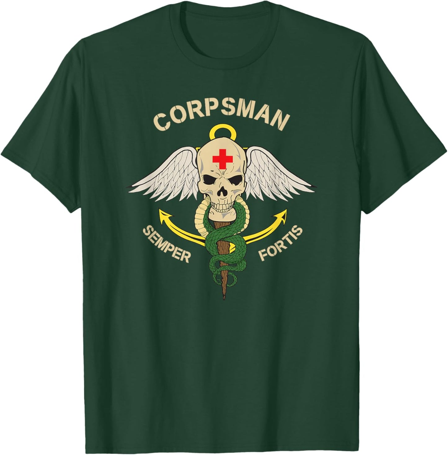Corpsman Semper Fortis T-Shirt - T-Shirt | Forest