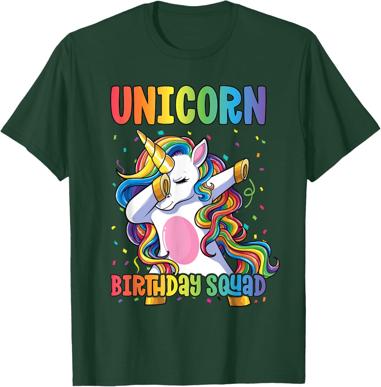 Squad of the Birthday Princess Shirt Unicorn Birthday Squad T-Shirt - T-Shirt | Forest