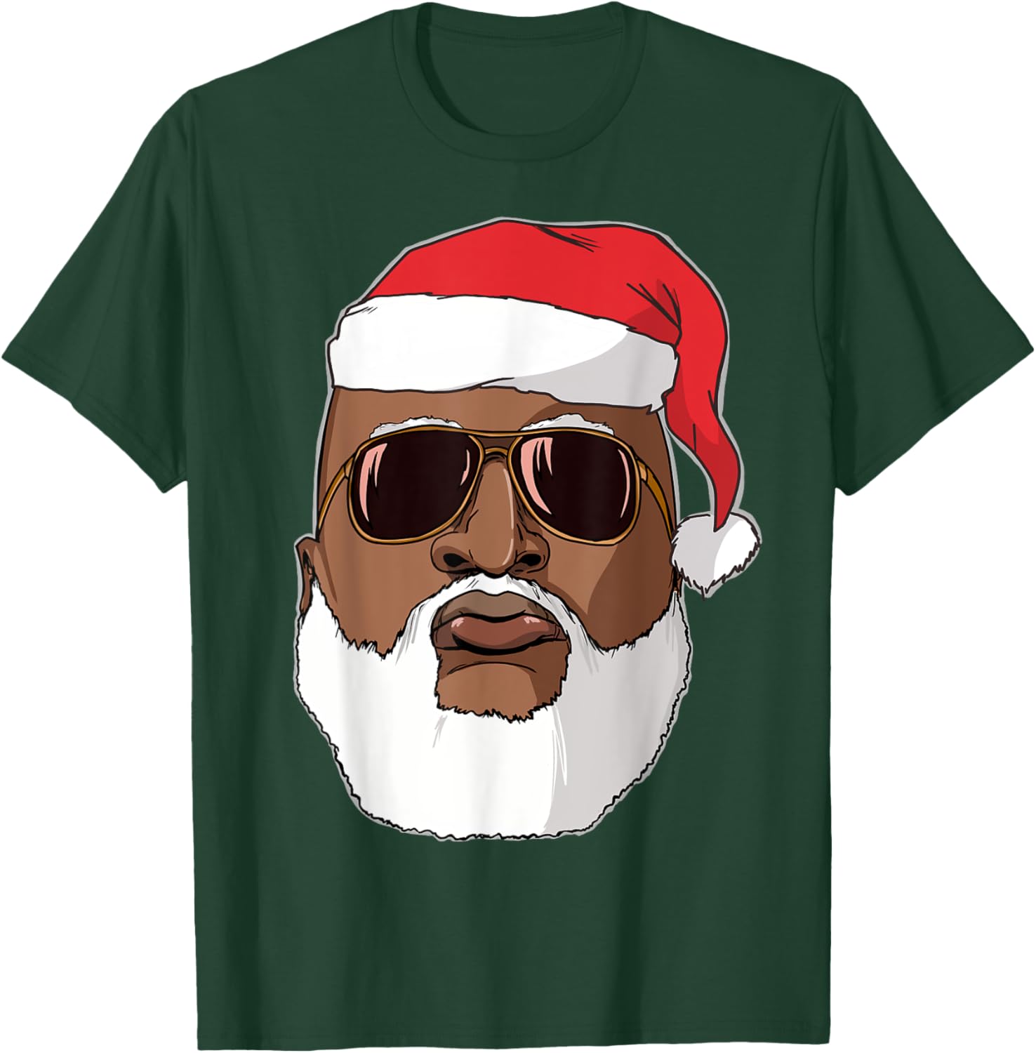 Black hip hop Santa Claus novelty African American Santa T-Shirt - T-Shirt | Forest