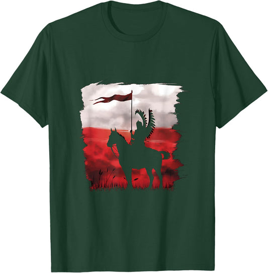 Polish national day Hussar Husaria Polska Poland Flag T-Shirt - T-Shirt | Forest