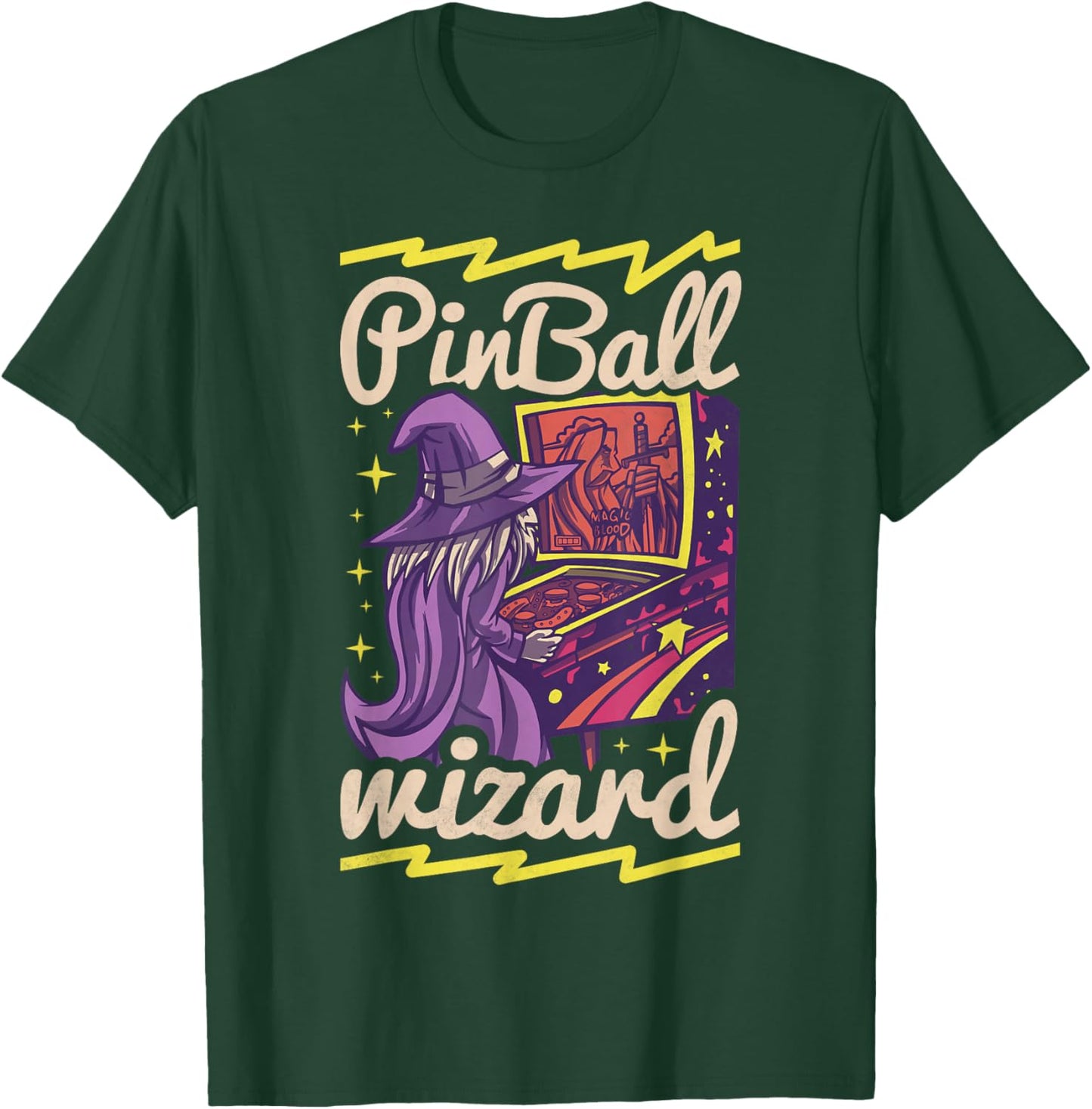 Pinball Wizard, Retro Game T-Shirt - T-Shirt | Forest