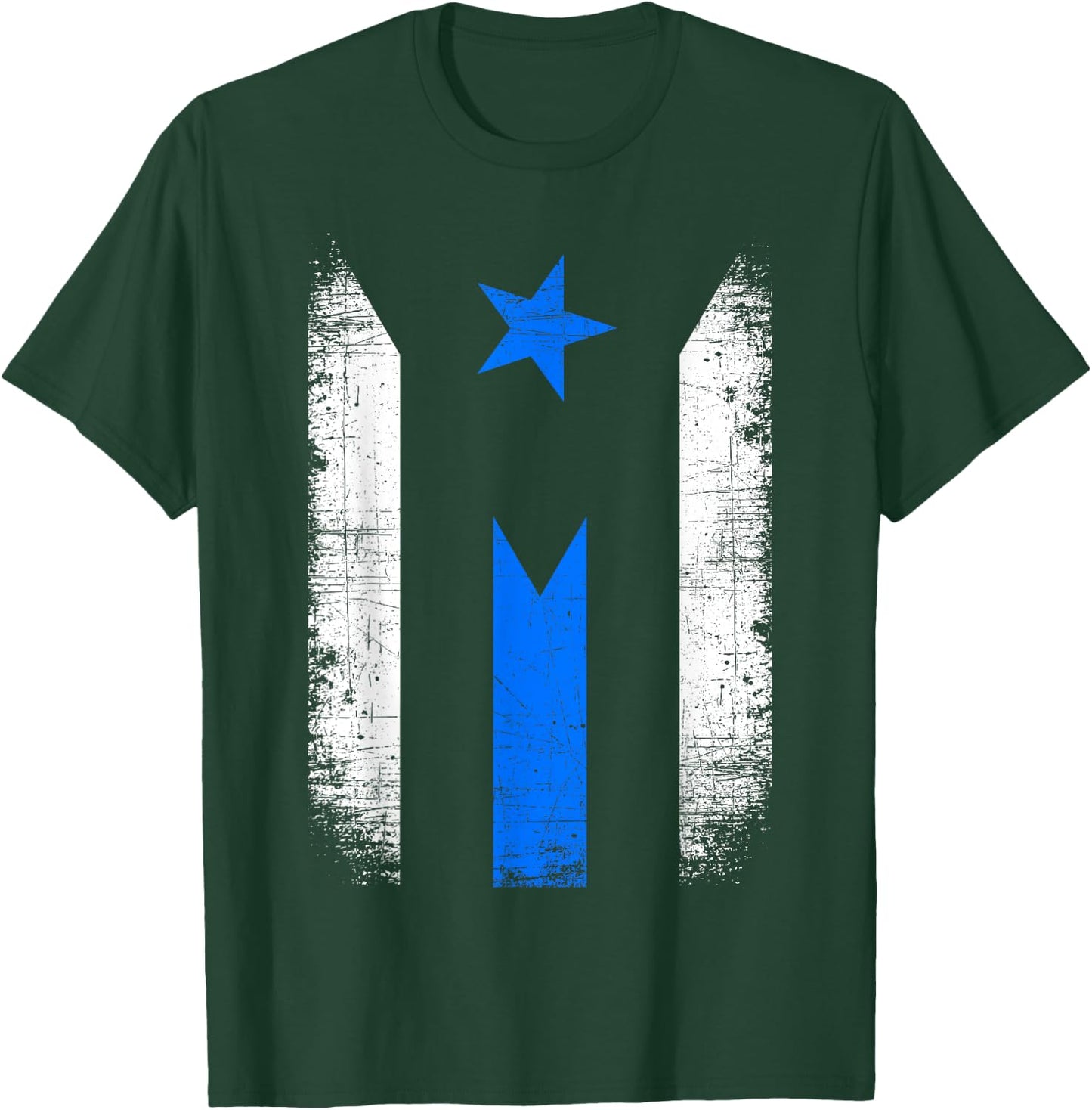 Back The Blue Line Puerto Rico Flag Police Support Boricua T-Shirt - T-Shirt | Forest