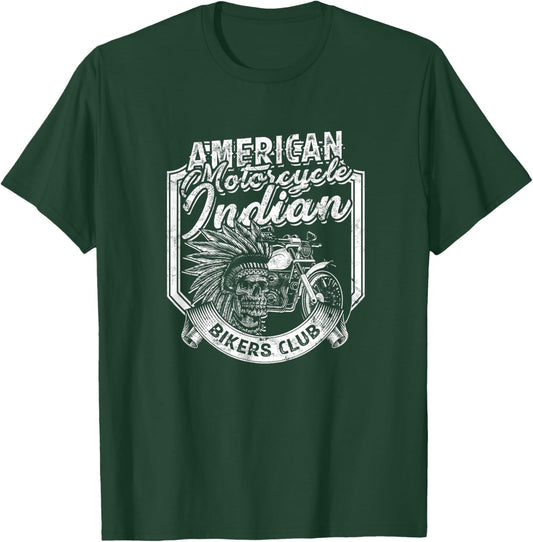 American Motorcycle Indian bikers club - American Indian T-Shirt - T-Shirt | Forest