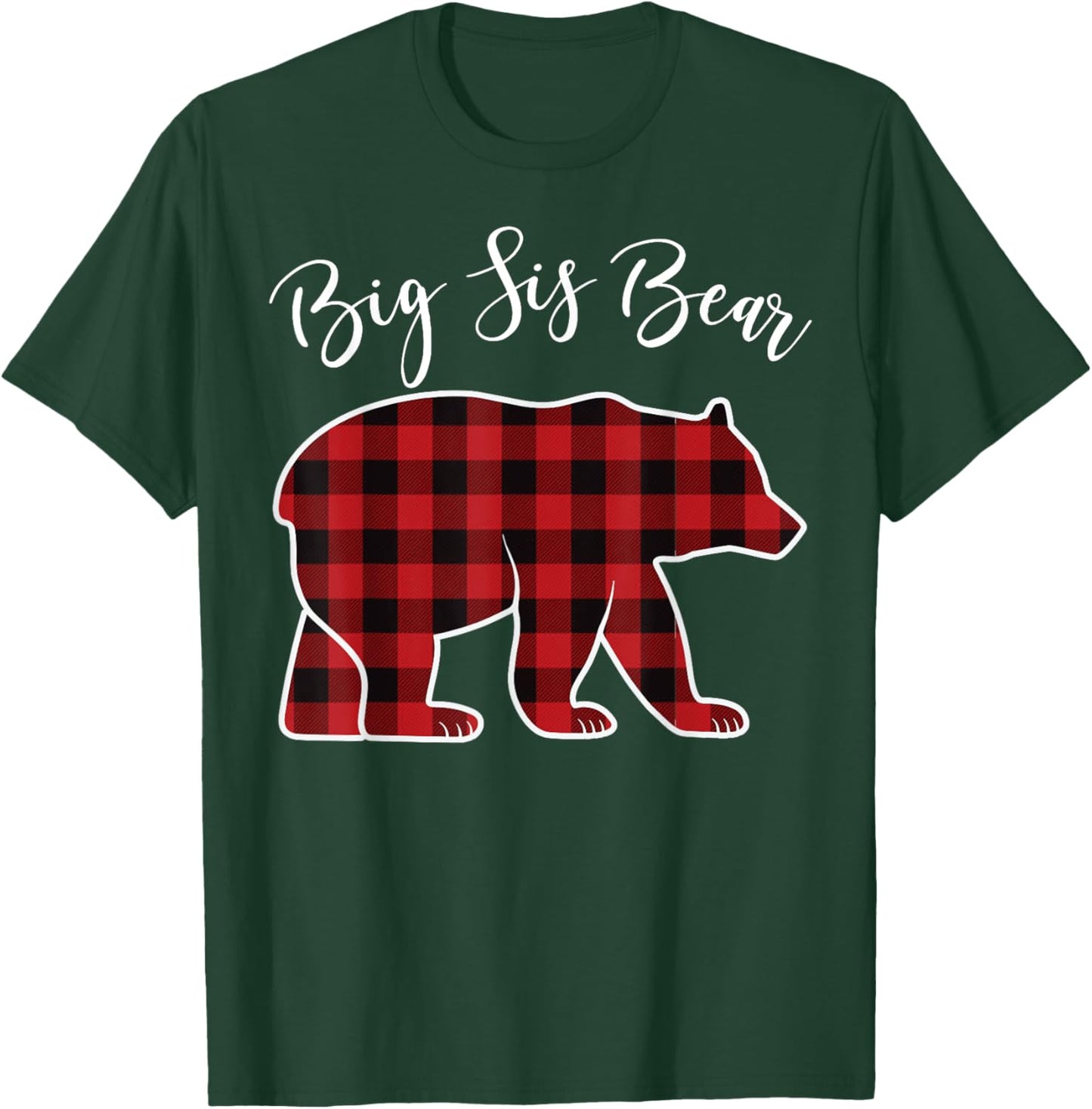 Sister Bear Pajama Red Buffalo Xmas Funny Family Christmas T-Shirt - T-Shirt | Forest