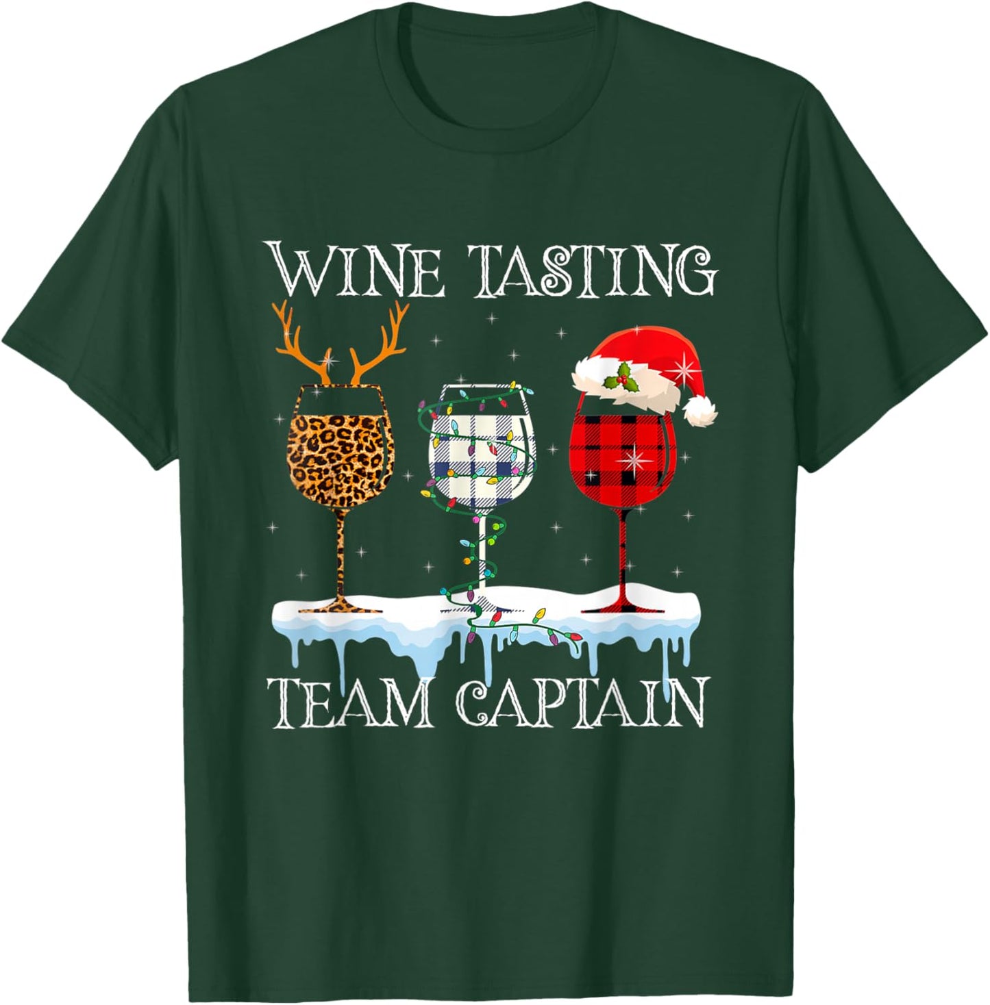 Wine Tasting Team Captain Wine Christmas Pajama Costume T-Shirt - T-Shirt | Forest