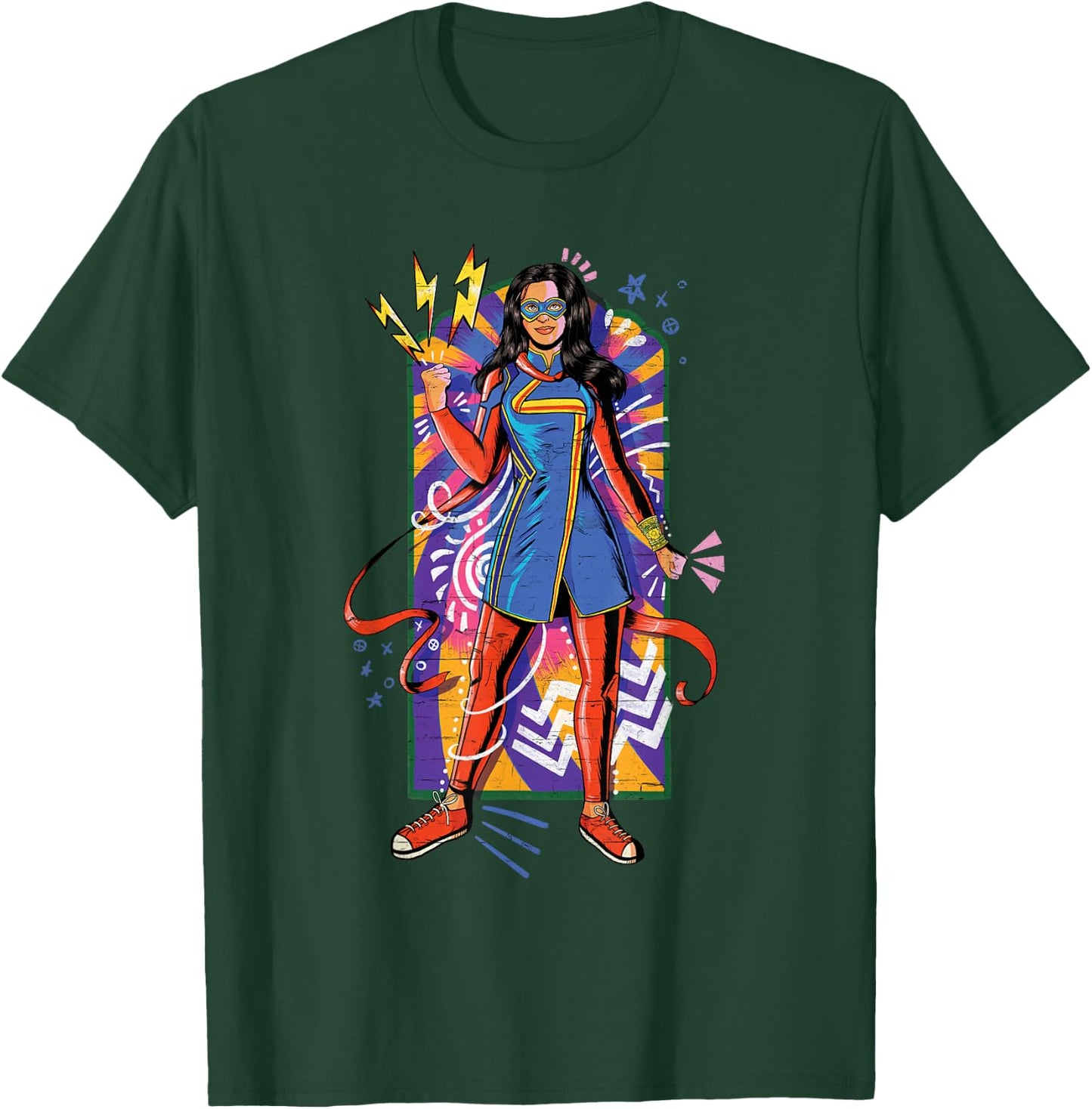 Marvel Ms. Marvel Kamala Khan Mural Art T-Shirt - T-Shirt | Forest