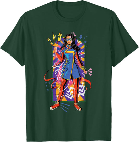Marvel Ms. Marvel Kamala Khan Mural Art T-Shirt - T-Shirt | Forest
