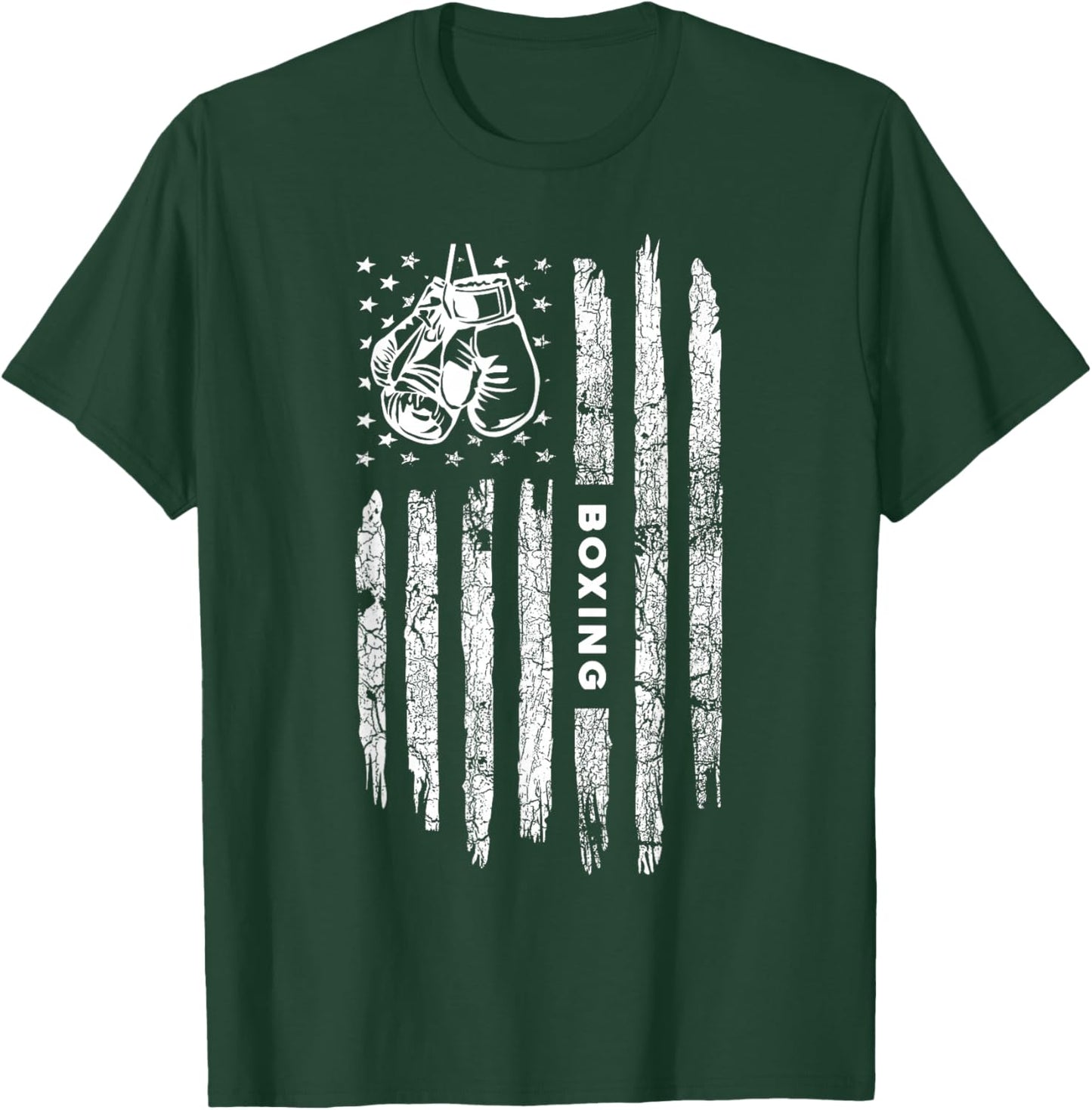 American Flag Boxing Distressed - Boxer Vintage Boxing Small T-Shirt - T-Shirt | Forest