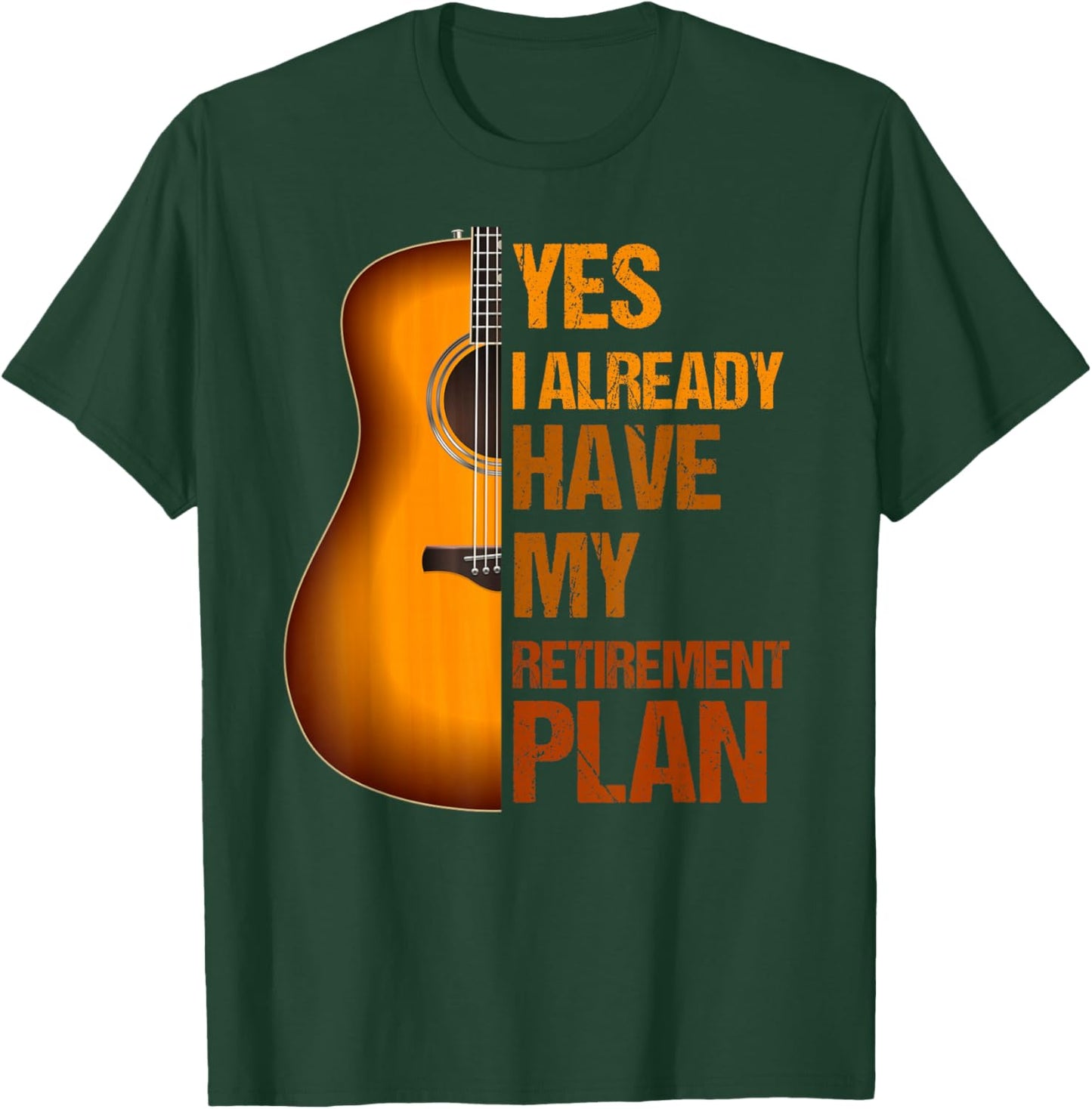My Retirement Plan Guitar Shirt Guitar Stuff Vintage Guitar T-Shirt - T-Shirt | Forest