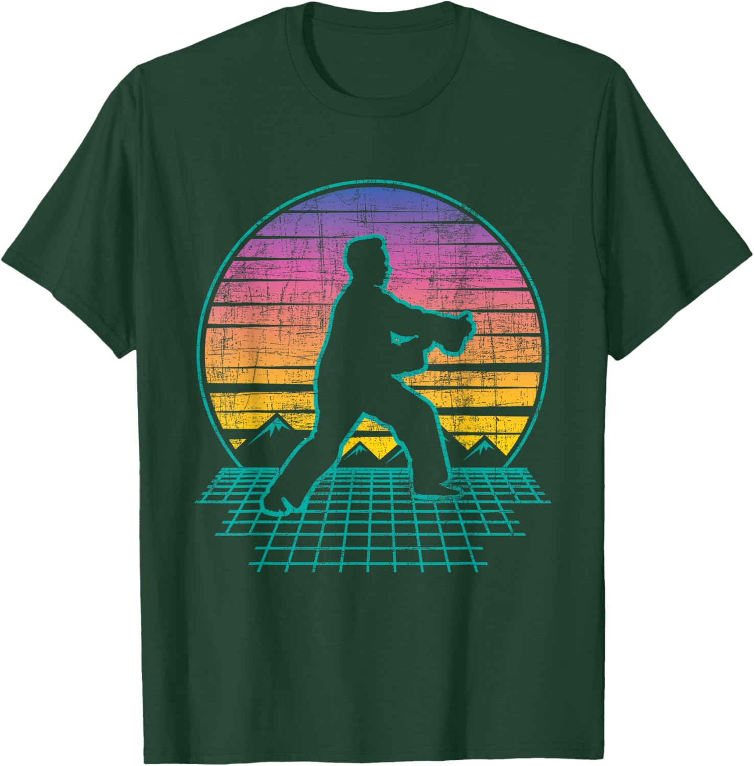Retro Vintage Martial Arts - Tai Chi Instructor Yin Yang T-Shirt - T-Shirt | Forest