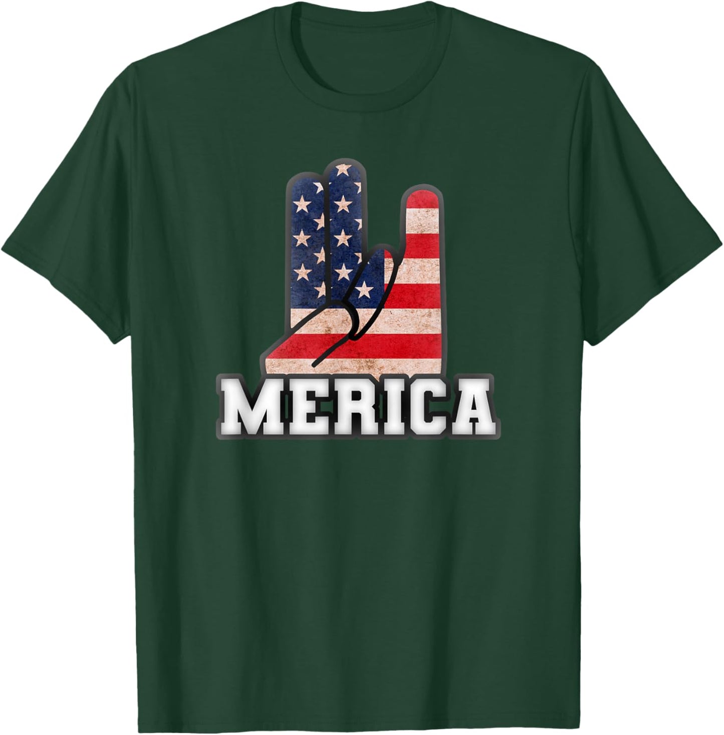 Merica - Patriotic America Shocker T-Shirt - T-Shirt | Forest