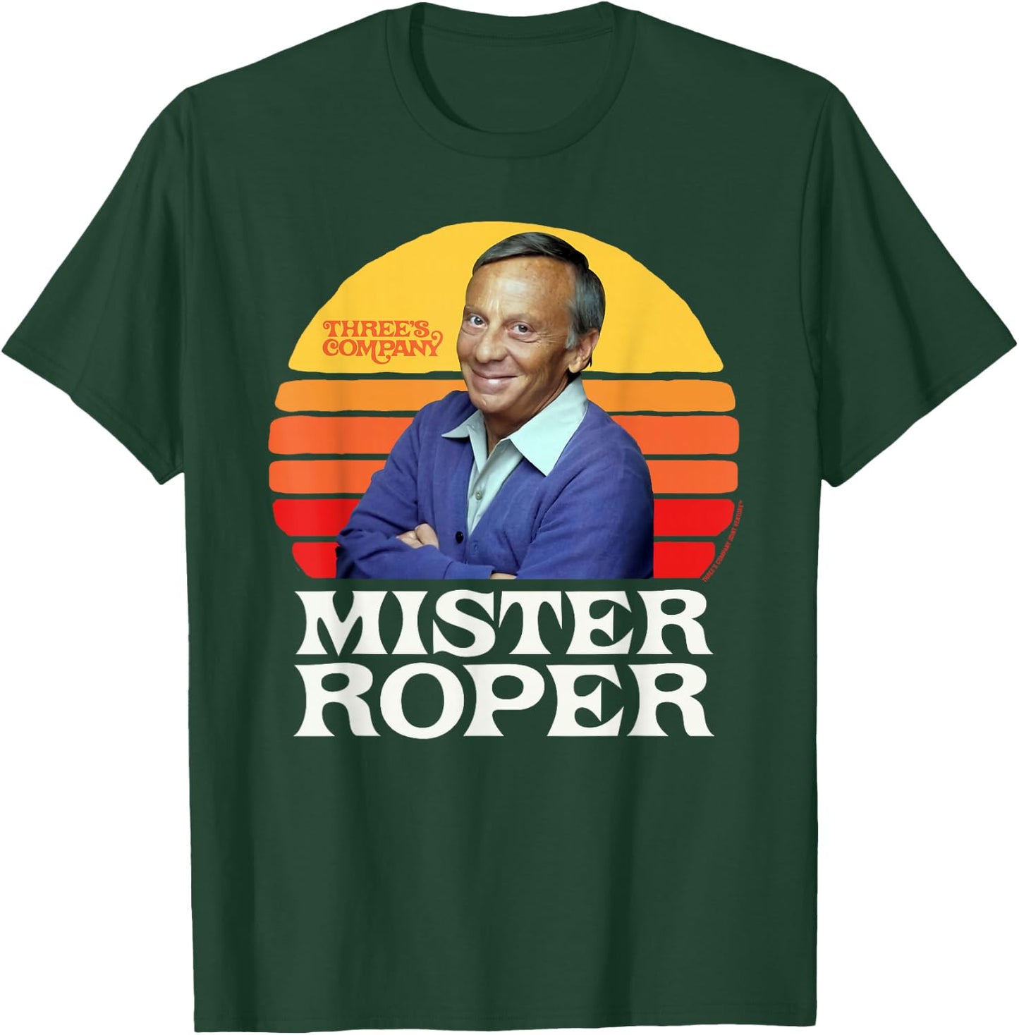 Mister Roper Funny Stanley Roper 80's Sunset Three's Company T-Shirt - T-Shirt | Forest