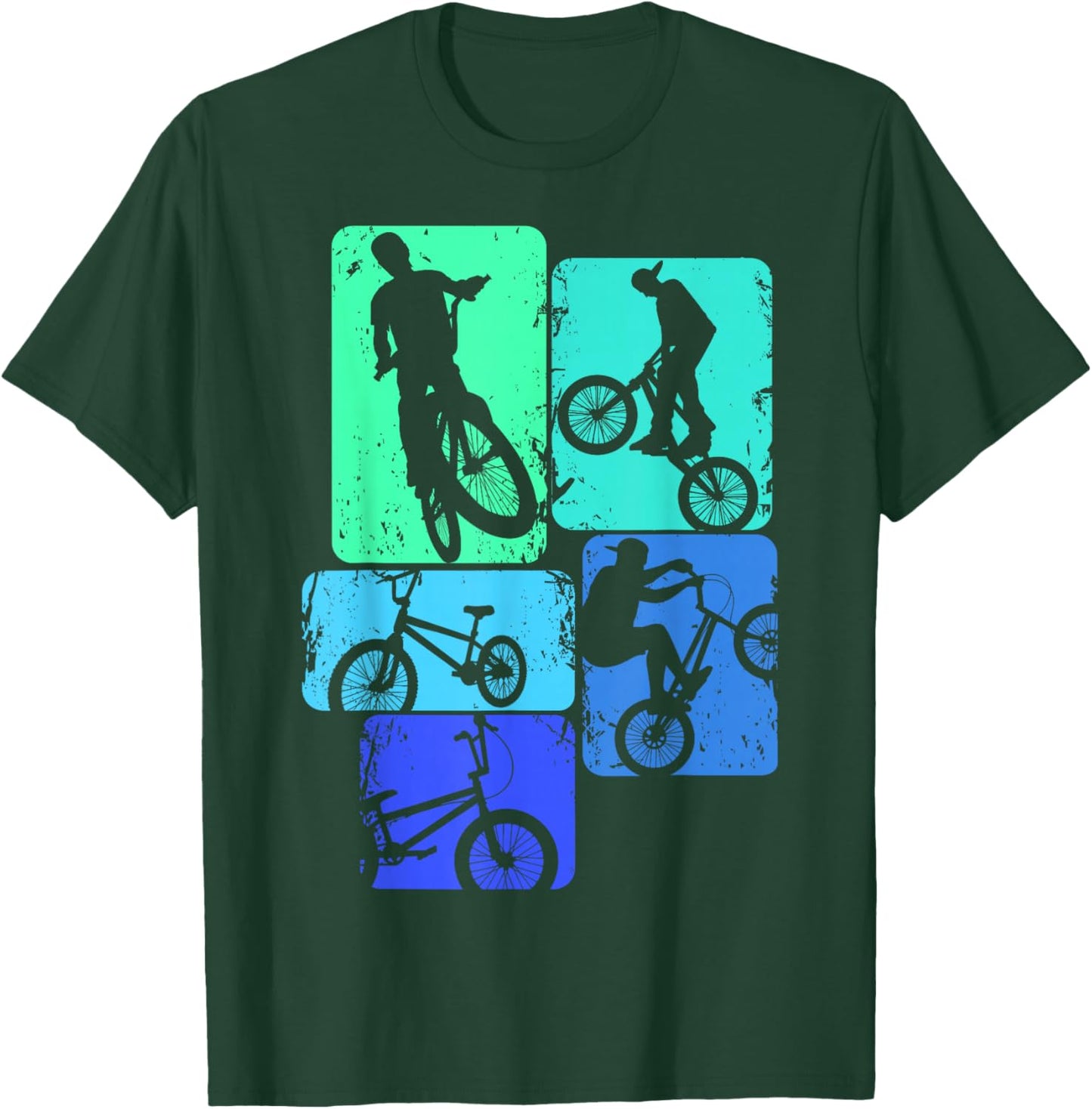BMX Bike Bicycle Stunt Racing Kids Boys T-Shirt - T-Shirt | Forest