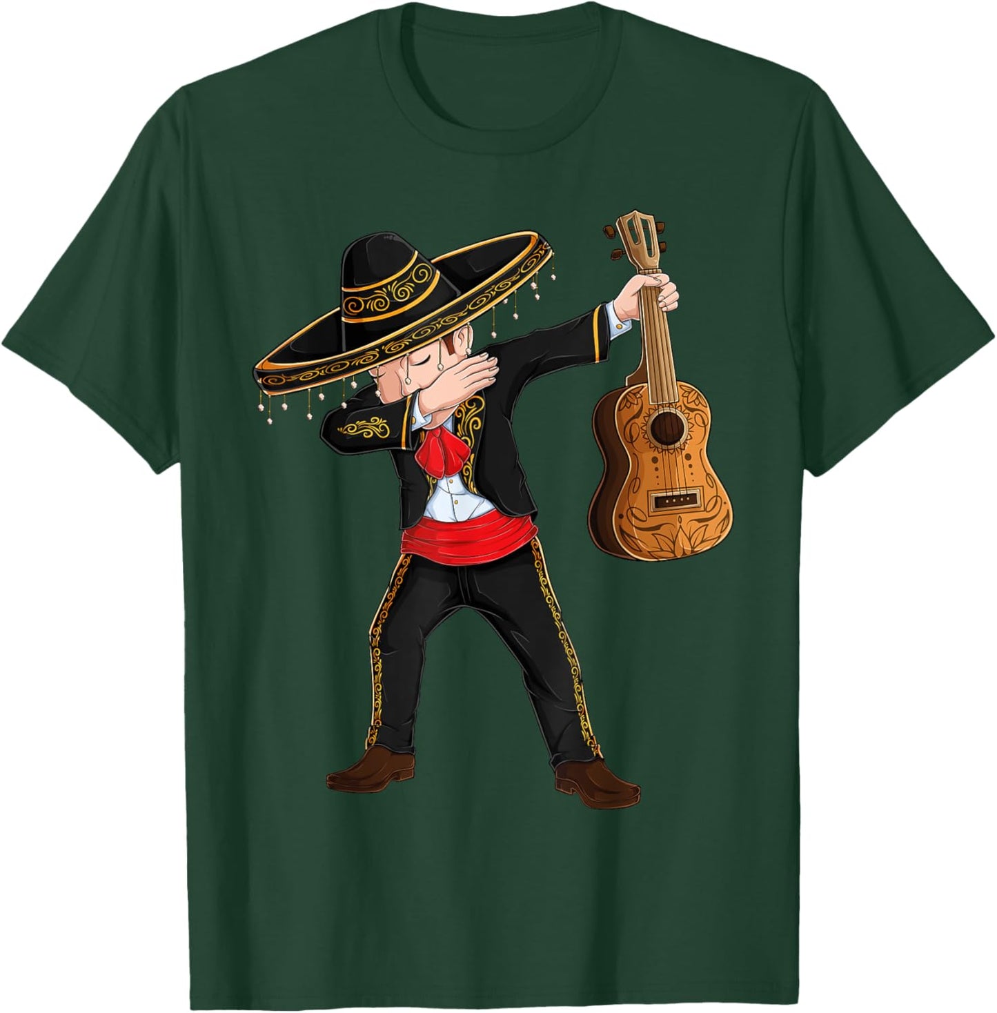 Dab Mexican Mariachi Costume charro Sombrero Cinco De Mayo T-Shirt - T-Shirt | Forest