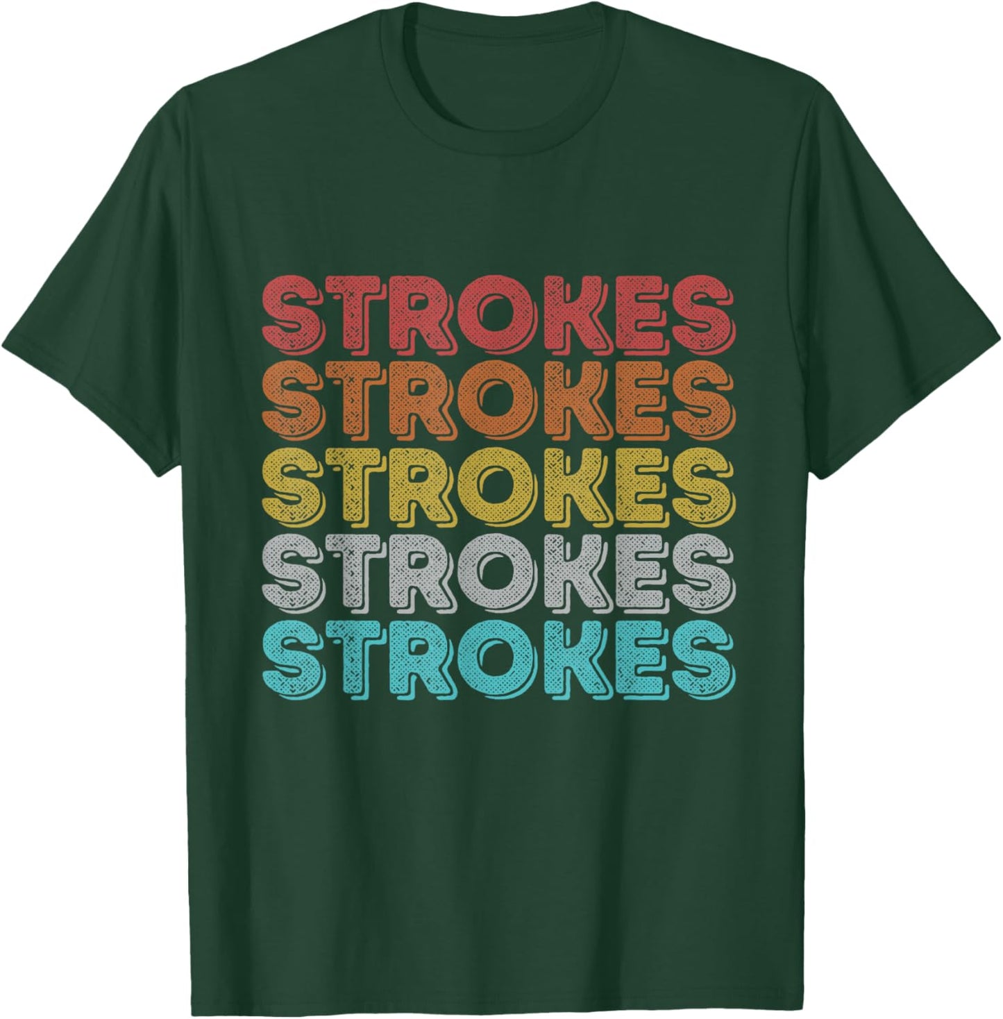 Vintage Retro Strokes , Black T-Shirt - T-Shirt | Forest
