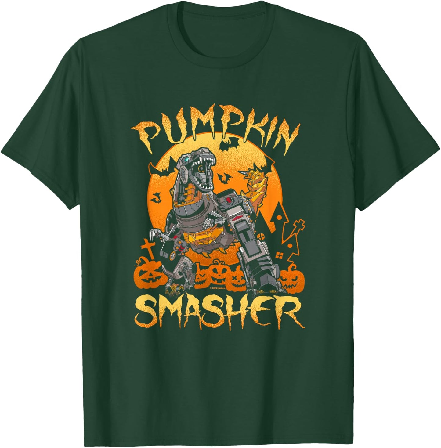 Transformers Evergreen Halloween Grimlock Pumpkin Smasher T-Shirt - T-Shirt | Forest