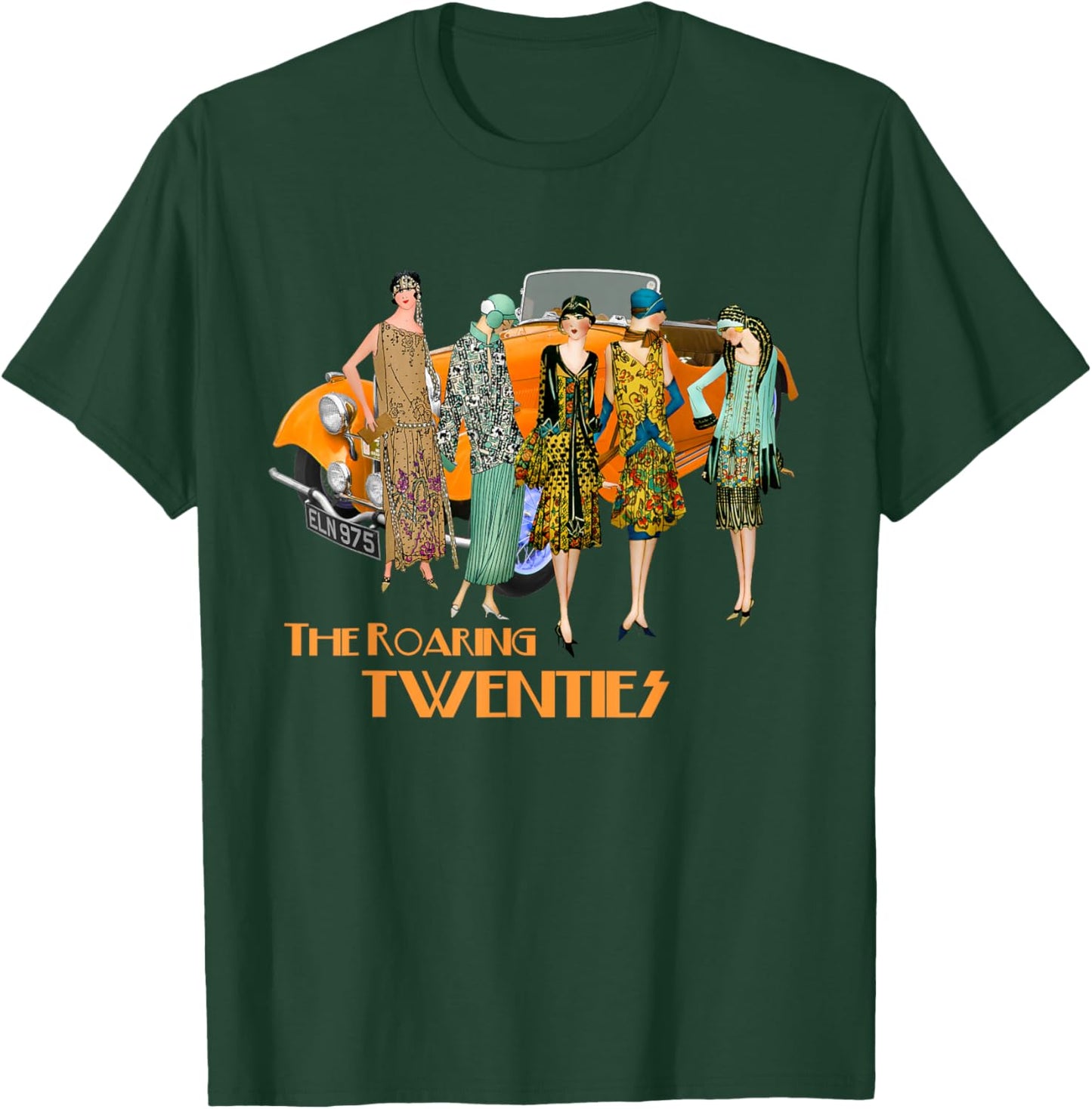 Roaring Twenties Flappers Vintage Classic Car T-Shirt - T-Shirt | Forest