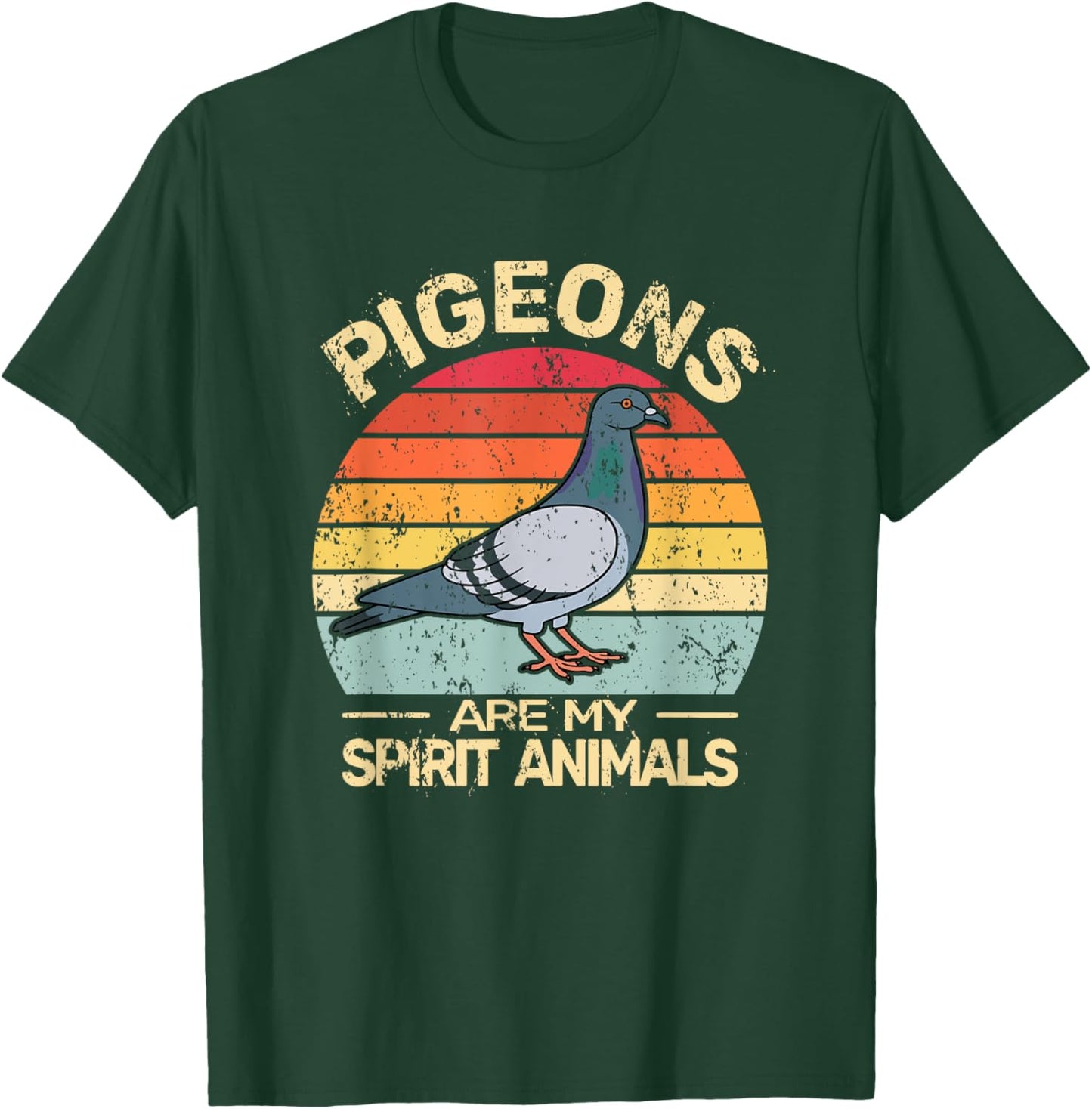 Pigeons are my Spirit Breeder Vintage Doves Retro Pigeon T-Shirt - T-Shirt | Forest
