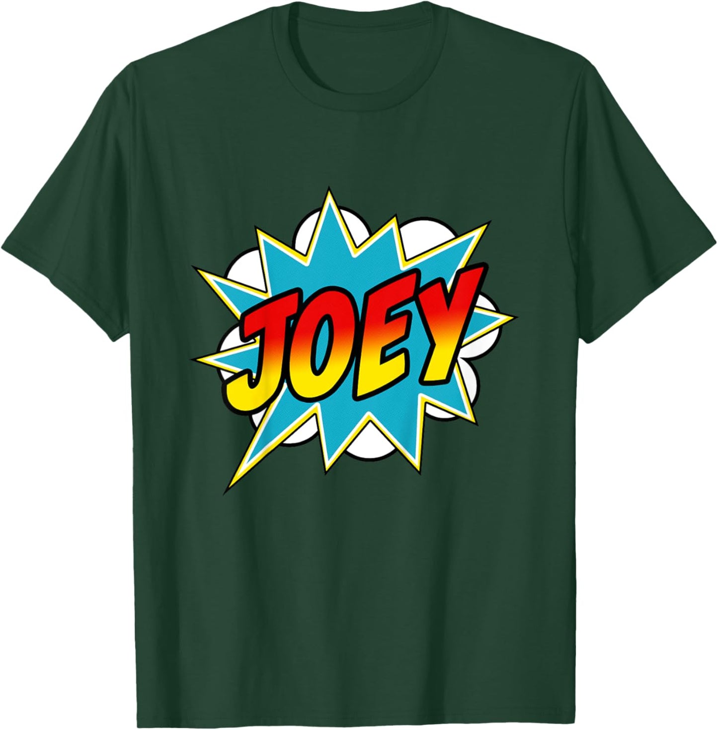 Kids Boys Joey Comic Book Superhero Name T-Shirt - T-Shirt | Forest