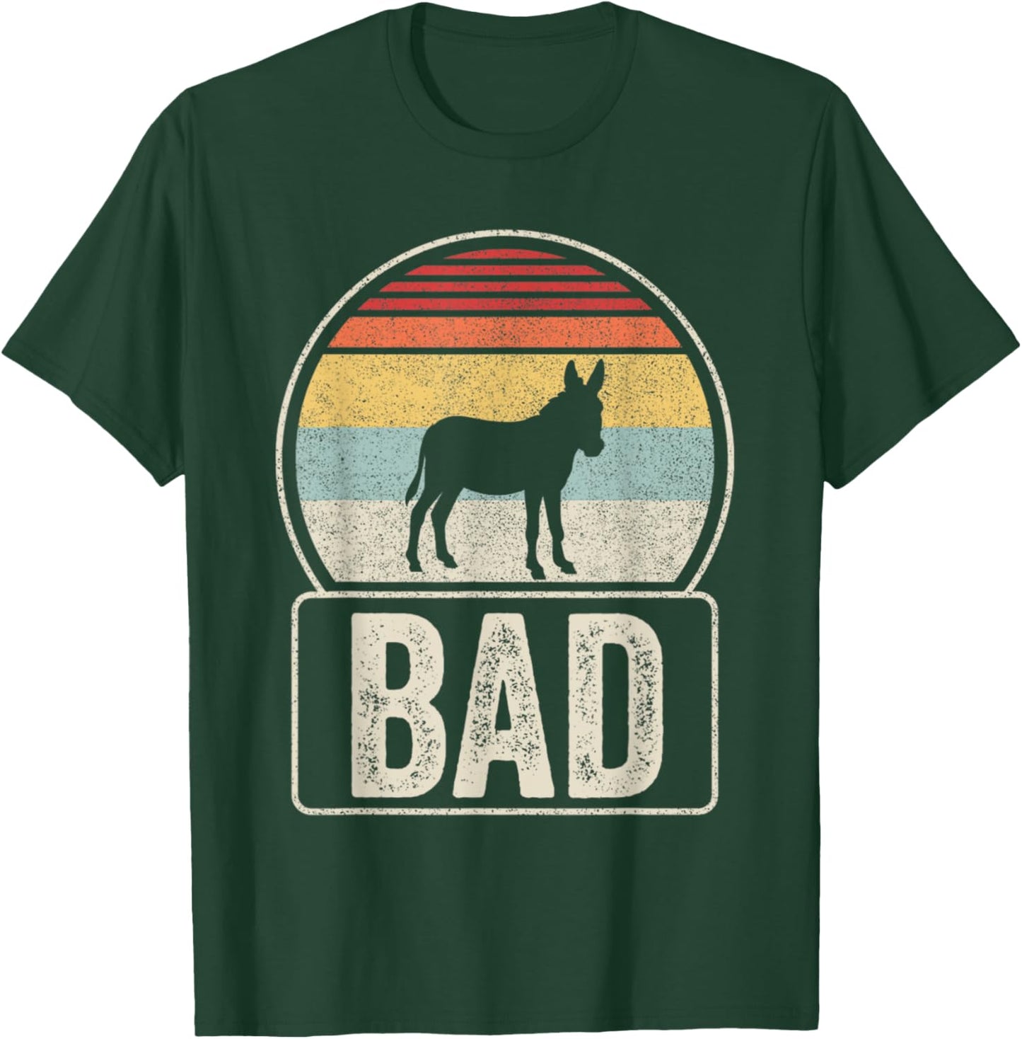 Vintage Retro Funny Sarcastic Sayings Badass Bad Donkey(Ass) T-Shirt - T-Shirt | Forest