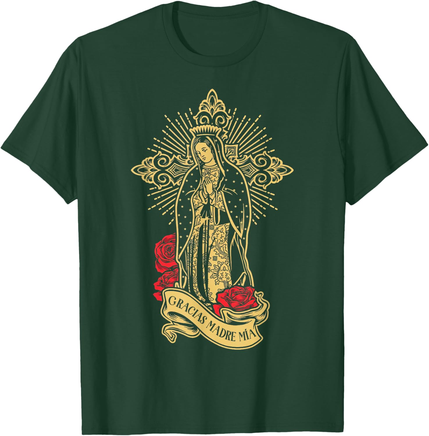 Our Lady of Guadalupe Saint Virgin Mary T-Shirt - T-Shirt | Forest