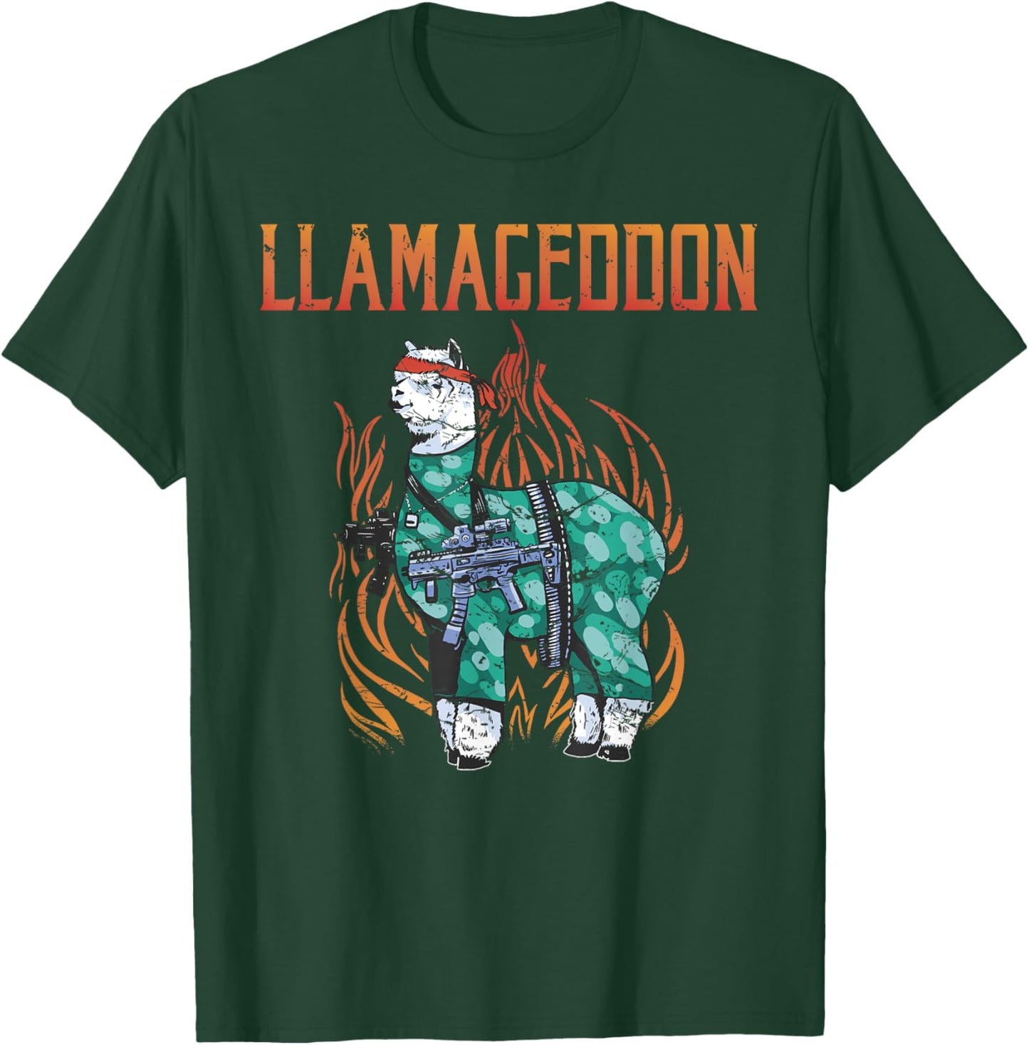 Llamageddon Alpaca Llama Lover T-Shirt - T-Shirt | Forest