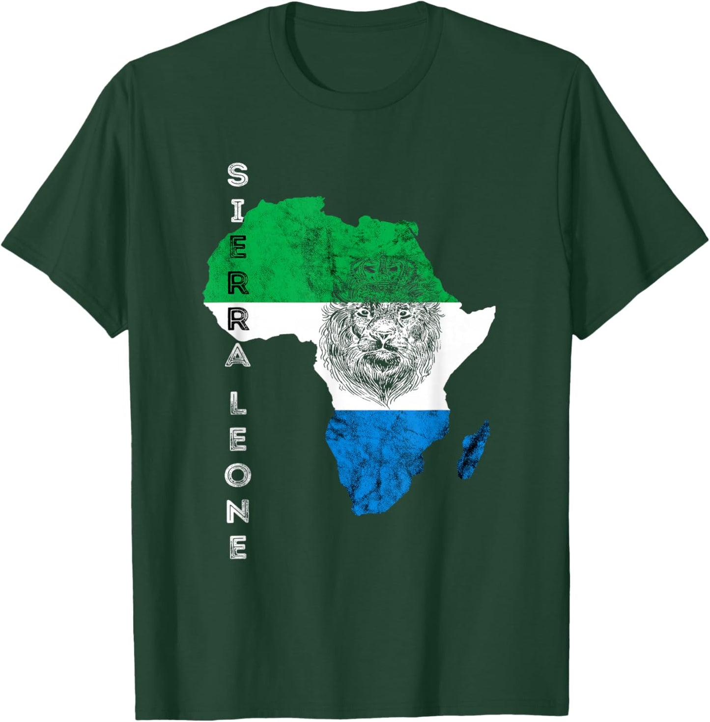 Sierra Leone Map Flag of Sierra Leonean Pride Roots T-Shirt - T-Shirt | Forest
