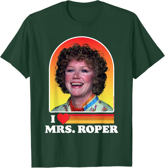 I Love Mrs Roper Helen Roper Three's Company Retro T-Shirt - T-Shirt | Forest