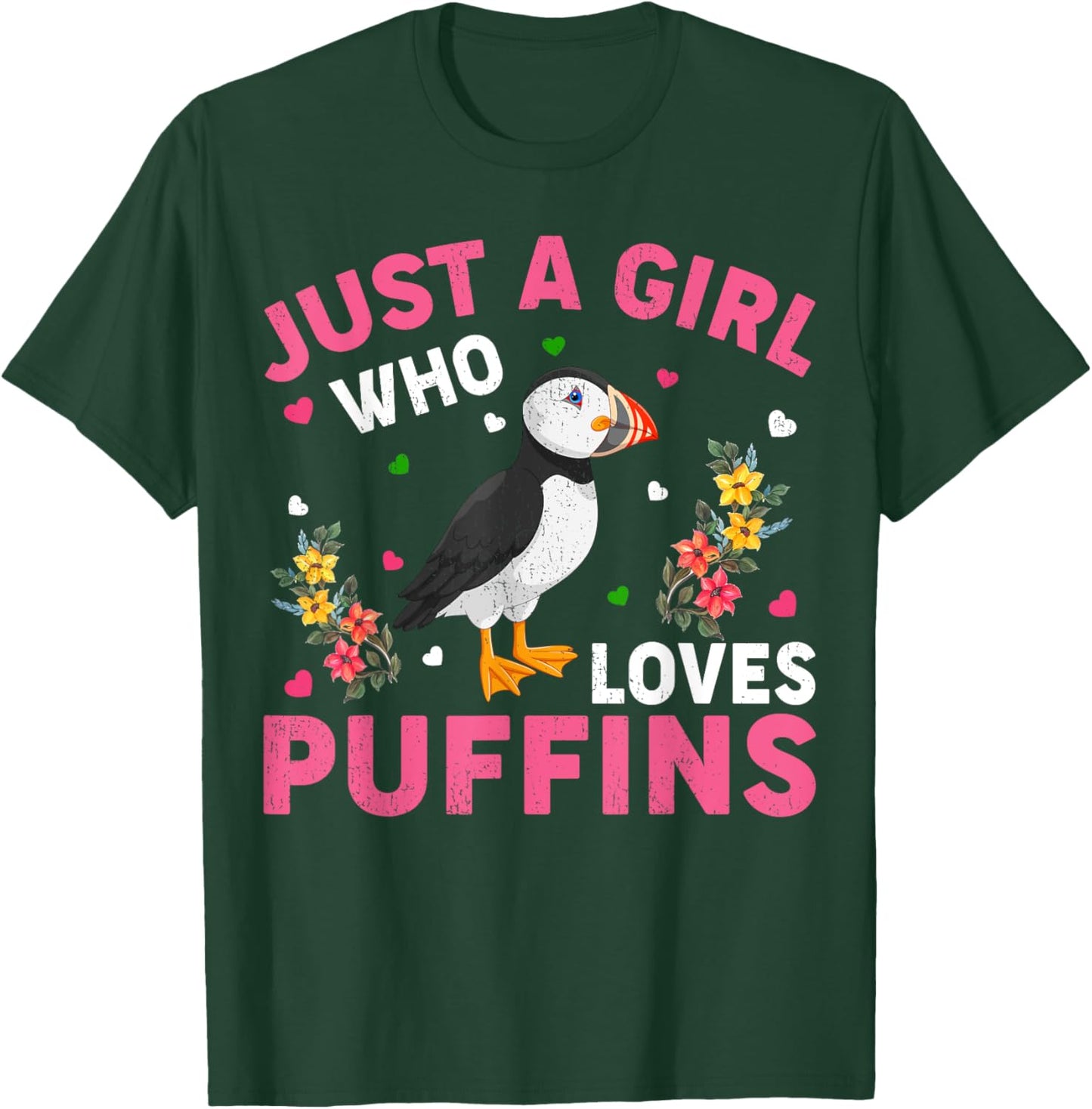 Puffin Bird Lover Just A Girl Who Loves Puffins T-Shirt - T-Shirt | Forest