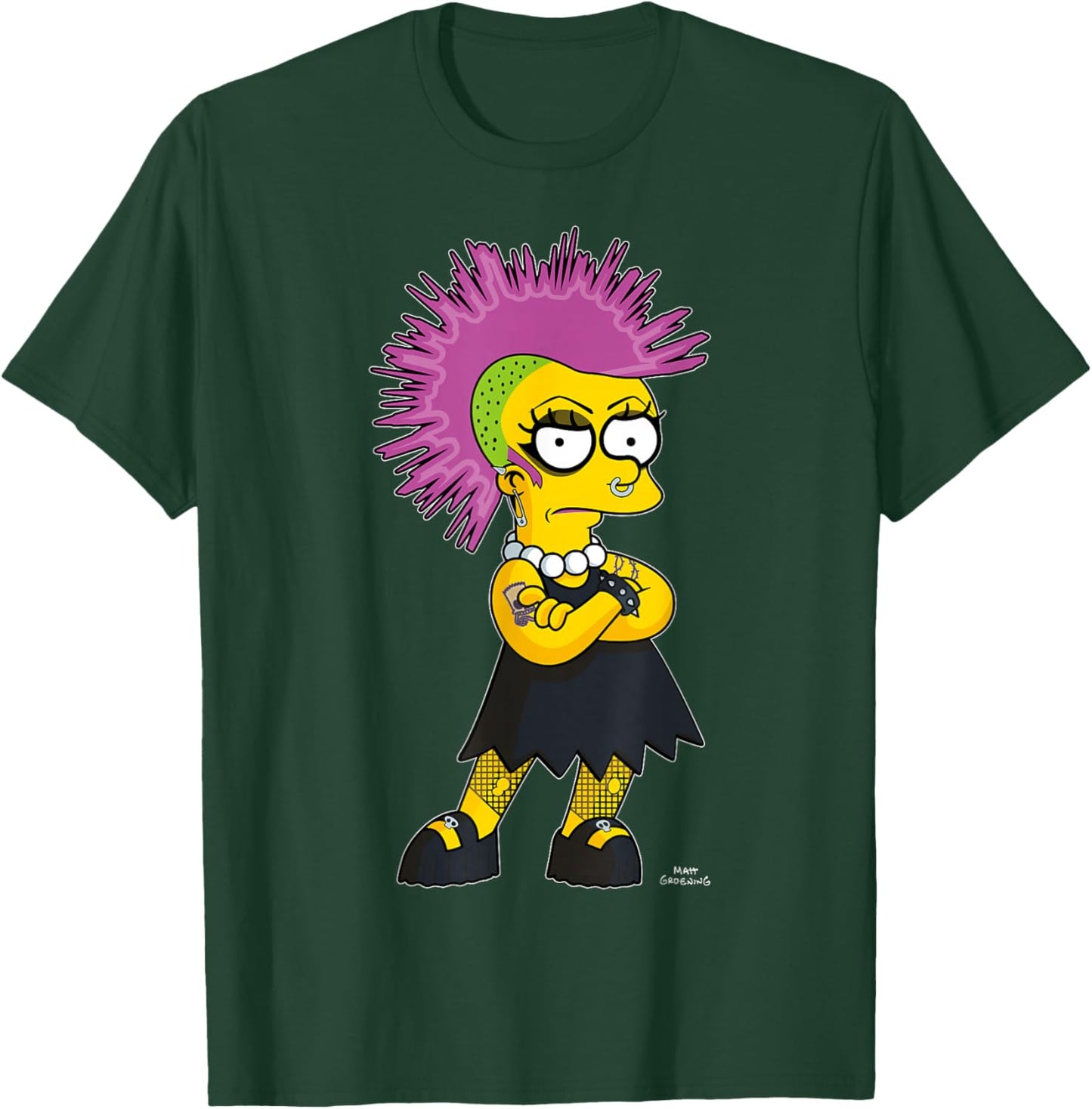 The Simpsons Lisa Punk Rock V2 T-Shirt - T-Shirt | Forest