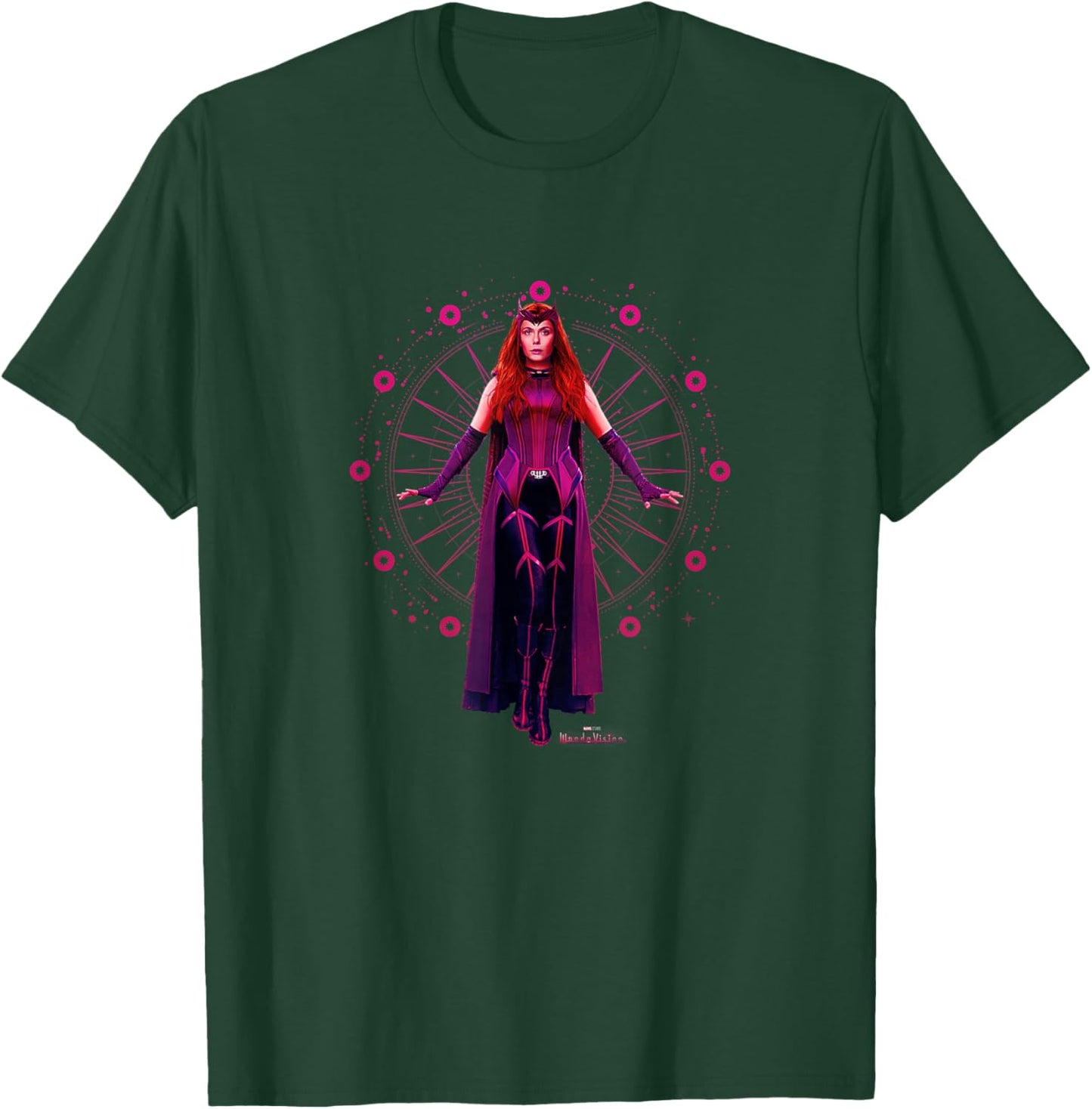 Marvel WandaVision The Scarlet Witch Floating Portrait T-Shirt - T-Shirt | Forest