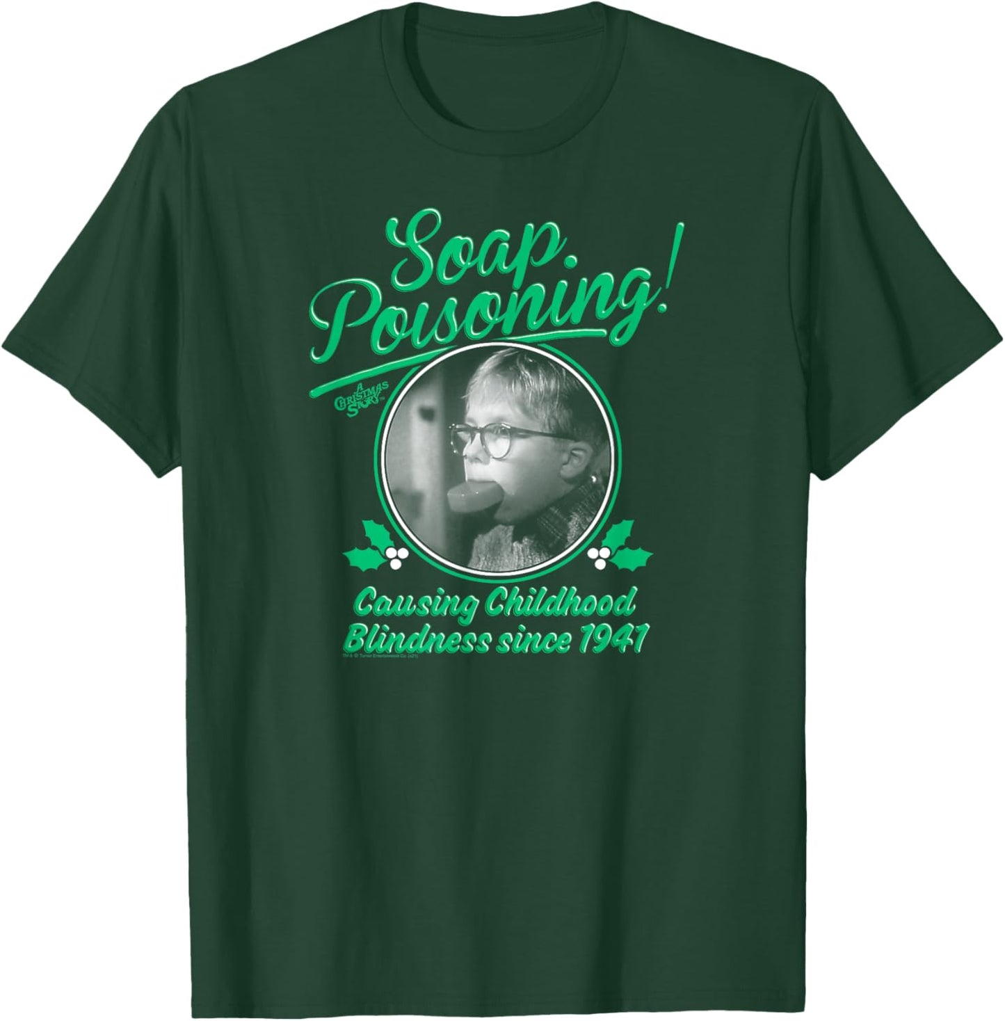A Christmas Story Soap Poisoning Black and White Funny T-Shirt - T-Shirt | Forest