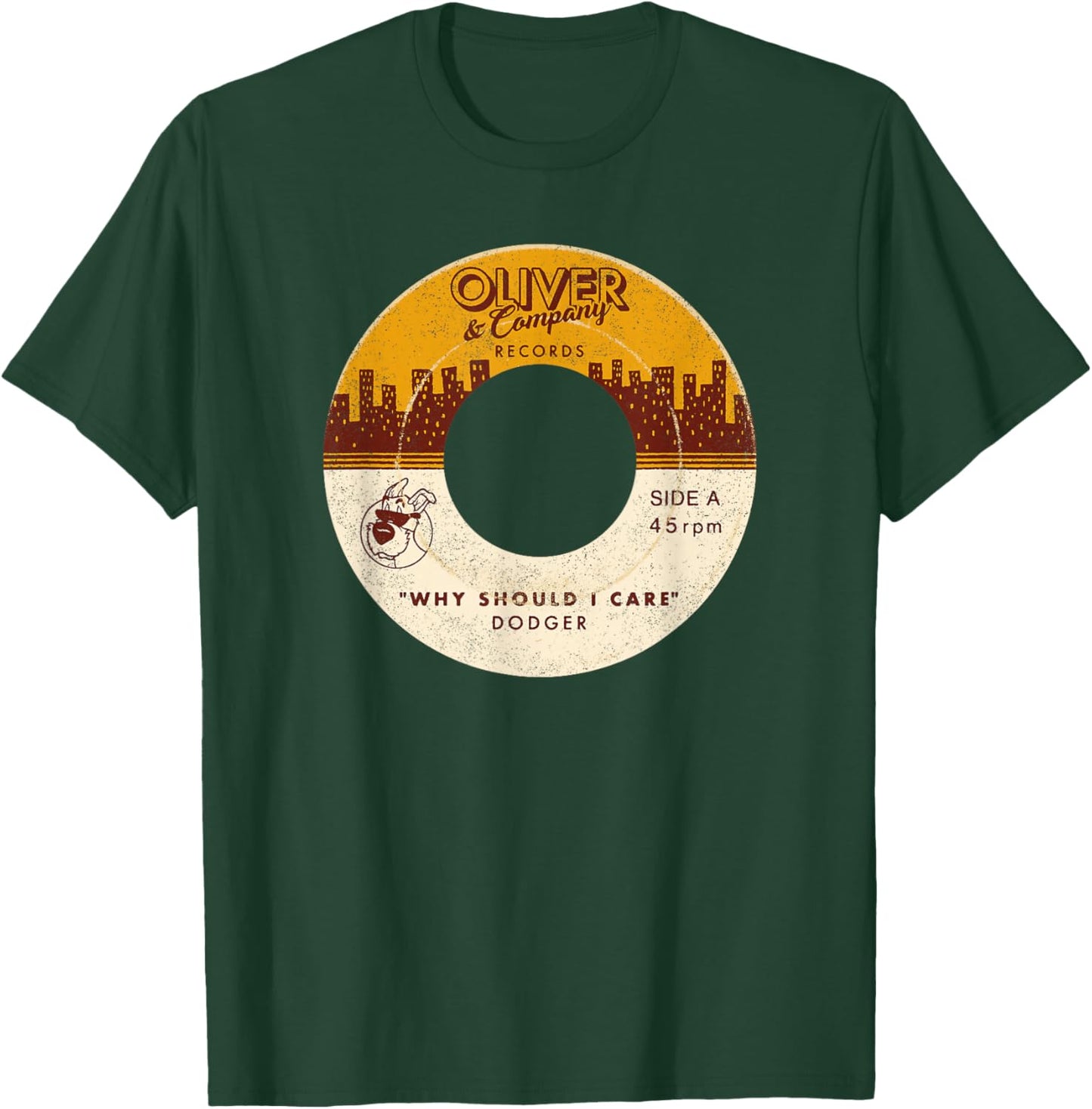 Disney Oliver & Company Records "Why Should I Care" Dodger T-Shirt - T-Shirt | Forest